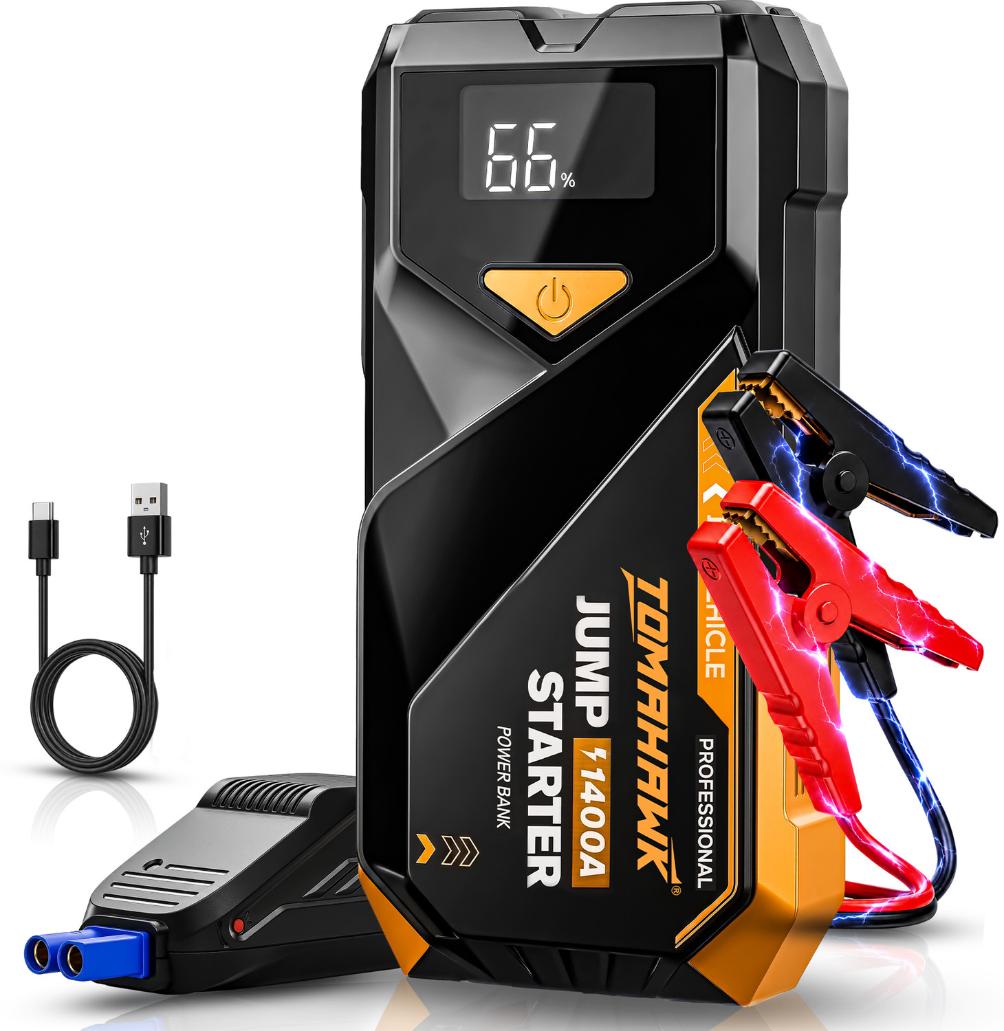 Image of Tomahawk JUM-5635 8000mAh Fast-Charging Jump Starter PowerBank 0 ft Battery Jumper Starter