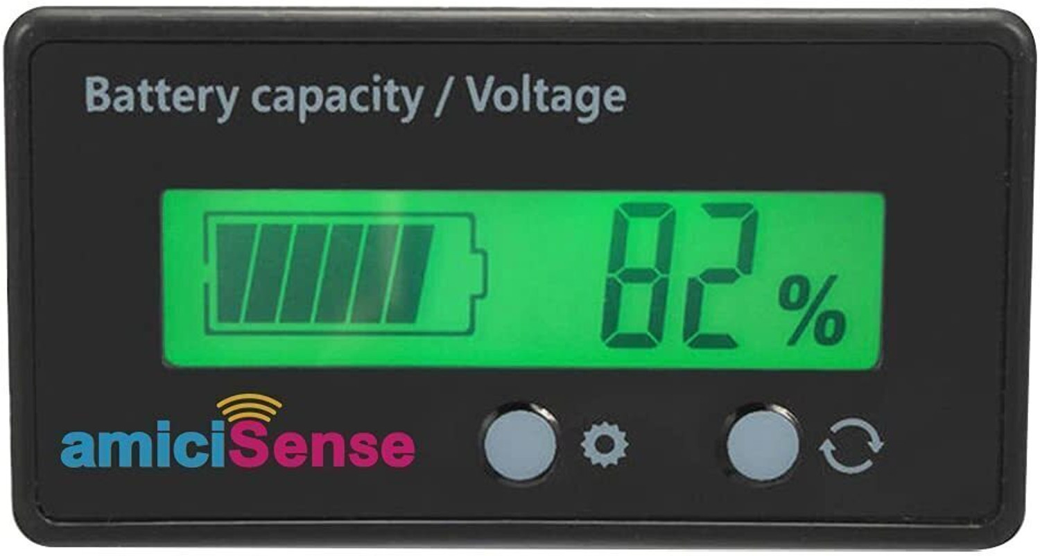 Image of amiciSense 8~70V Lead Acid Capacity Indicator Voltmeter Monitor Display Digital Battery Tester