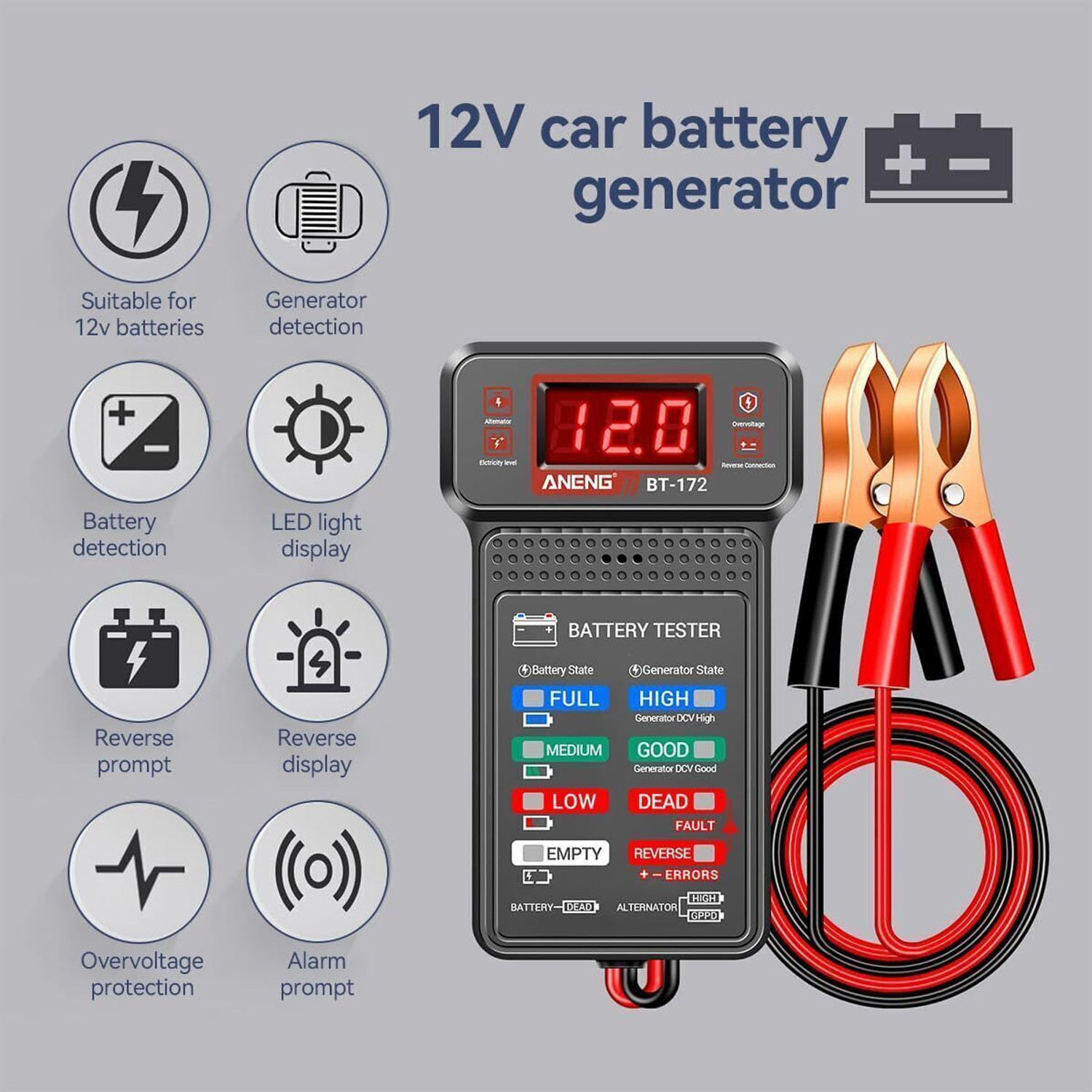 Image of ZITRONIX Digital Automotive Batteries Tester High Utility Digital Battery Tester