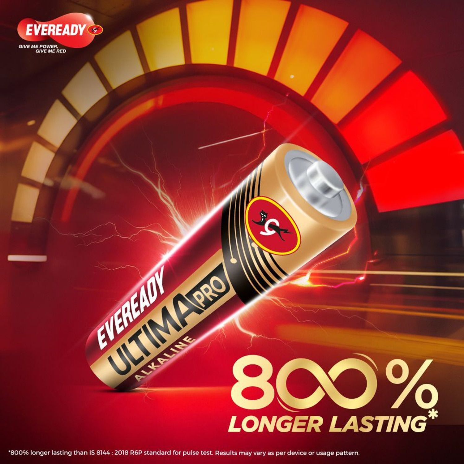 Image of EVEREADY Ultima Pro Alkaline, 800% Longer Lasting Battery