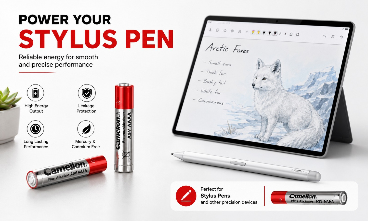 Image of ARIESMO Camelian ⚡ LR61 / AAAA 1.5V for Stylus Pen, laser pointers Battery