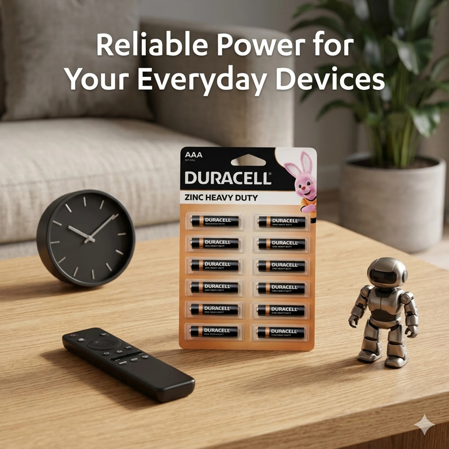 Image of DURACELL Zinc Heavy Duty AA AND AAA Batteries, 1.5V Leak-Resistant Power Battery