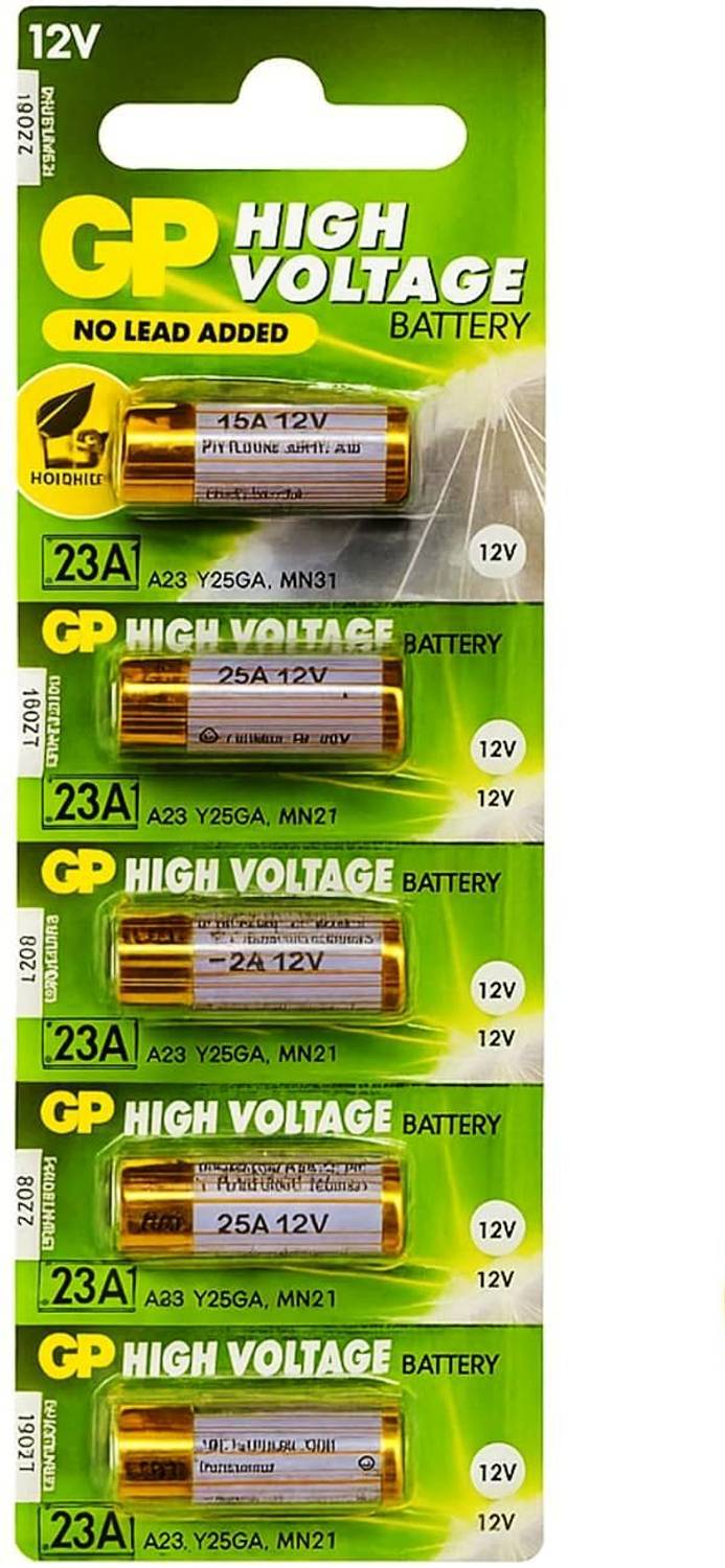 GP Reliable High Power 23A 12 V Battery (Pack of 5)