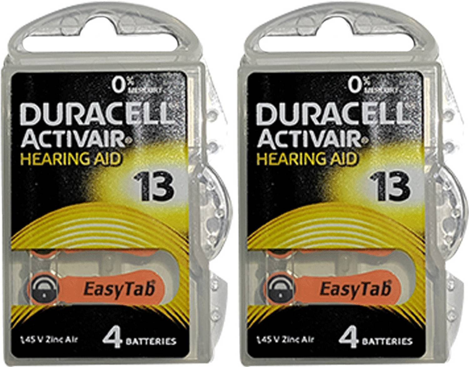 DURACELL Hearing Aids Batteries Size 13 (8 batteries) Hearing A