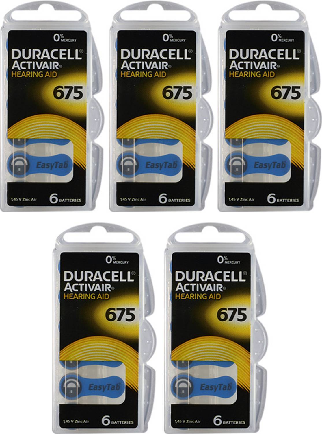 DURACELL Size 675 Hearing Aid Batteries Battery (Pack of 30)