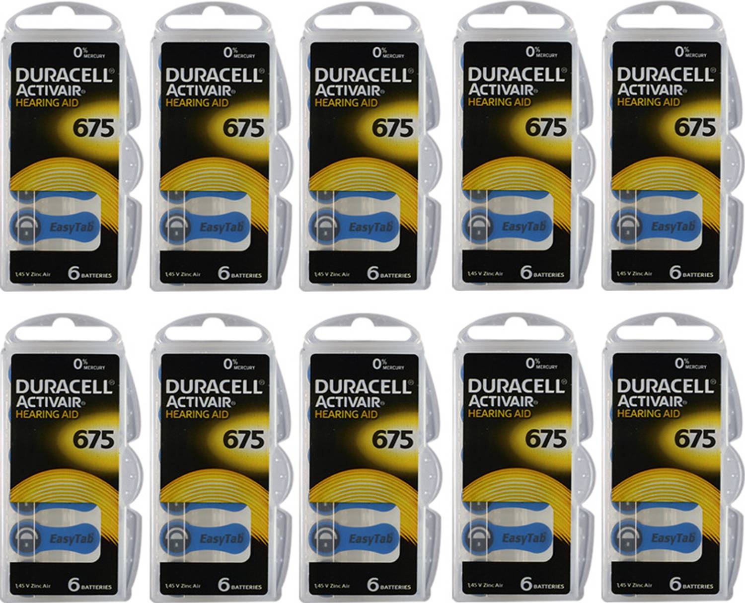 DURACELL Size 675 batteries Battery (Pack of 60)