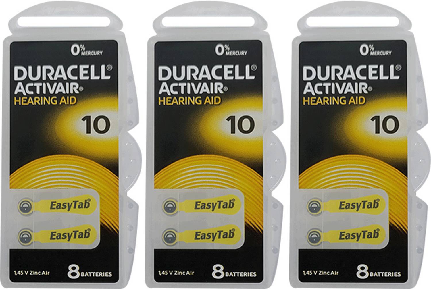 DURACELL Size 10 Hearing Aid Battery (Pack of 24)