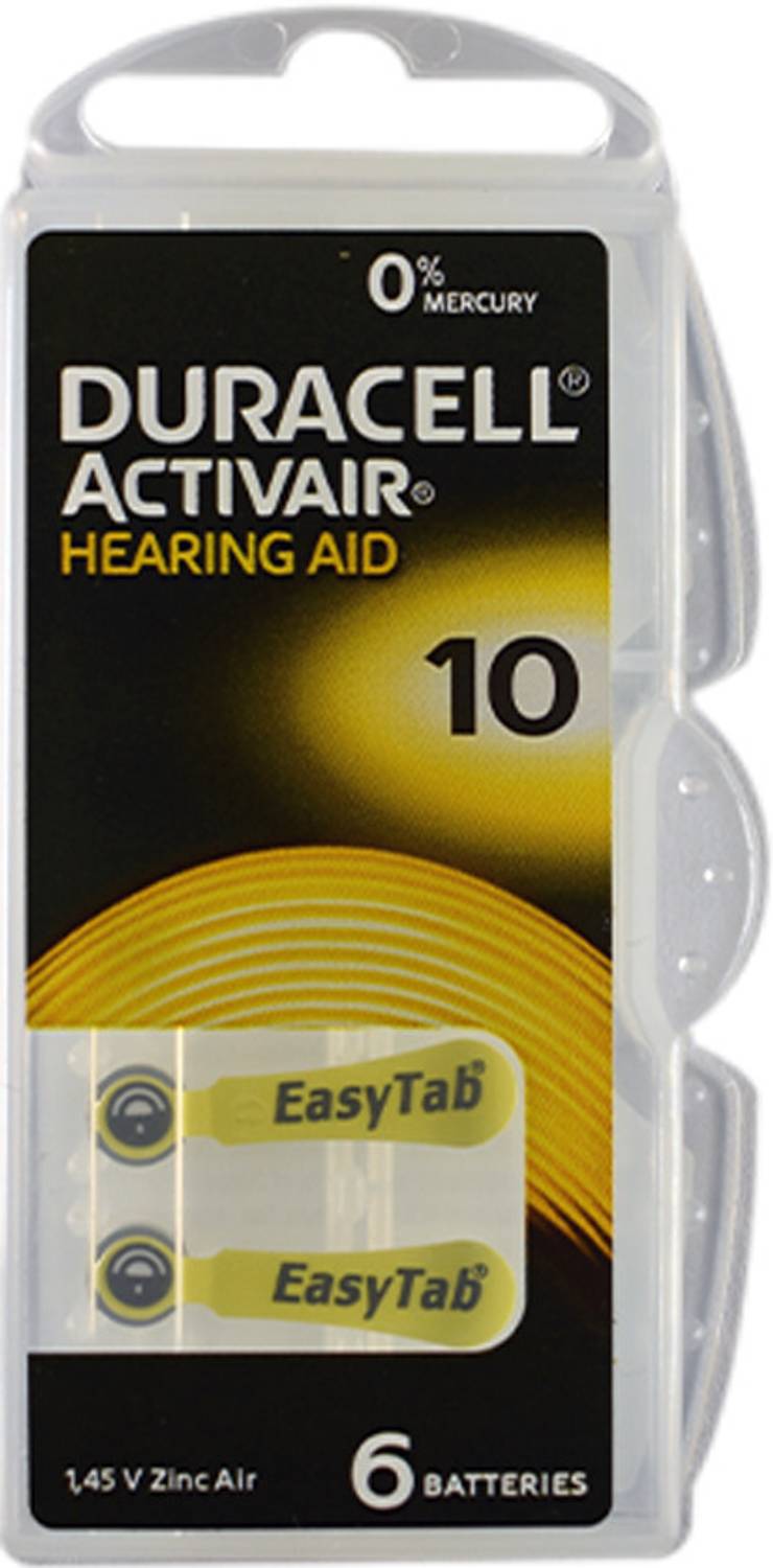 DURACELL Size 10 Hearing Aid Battery (Pack of 6)
