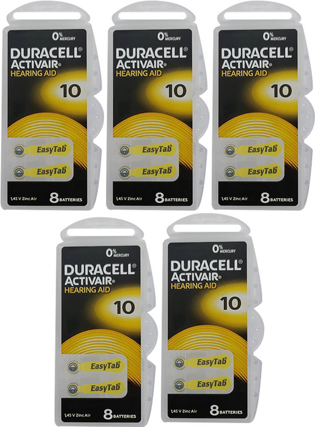 DURACELL Size 10 Hearing Aid Battery (Pack of 40)