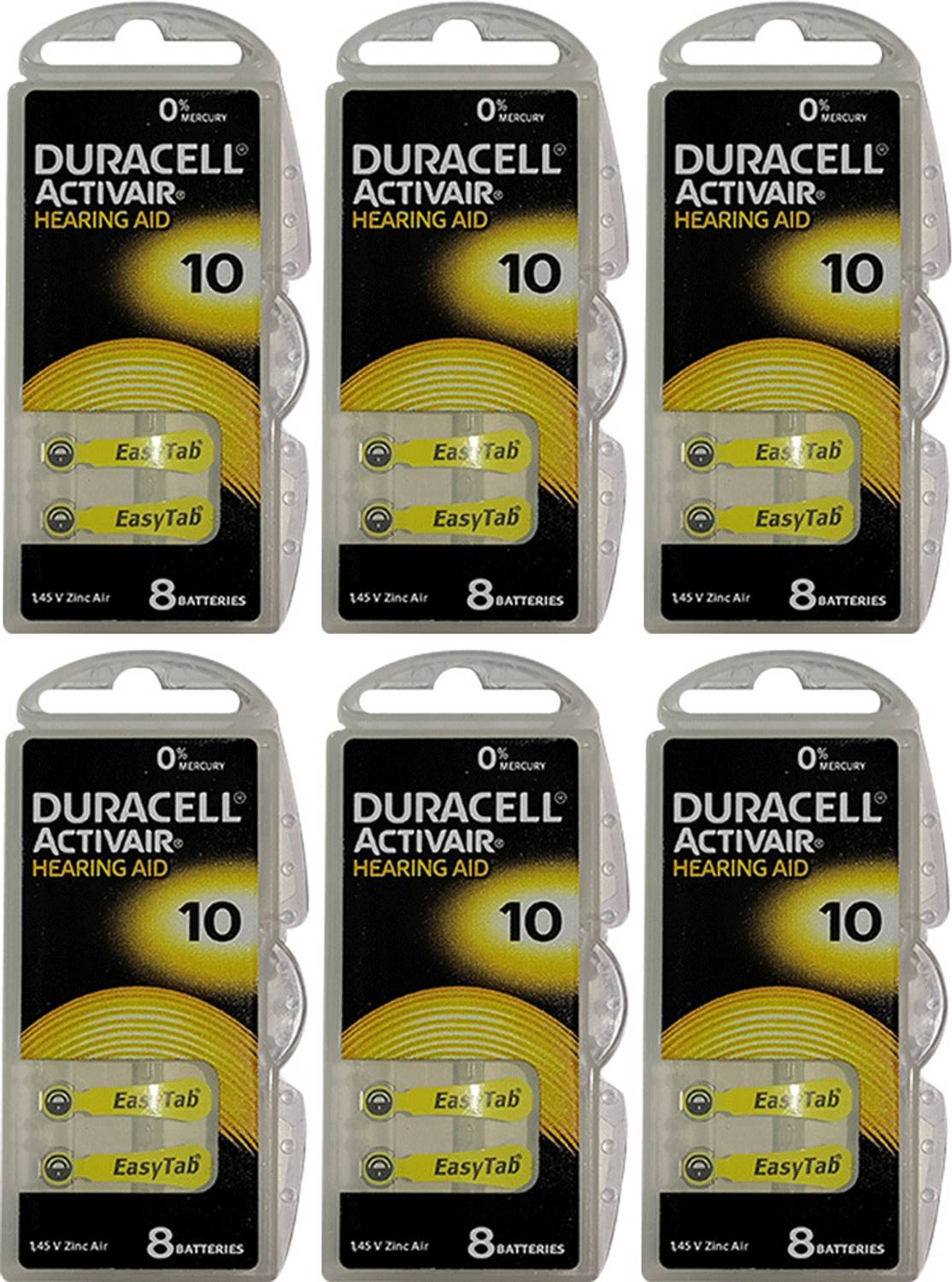 DURACELL Hearing Aids Batteries Size 10 (48 batteries) Hearing