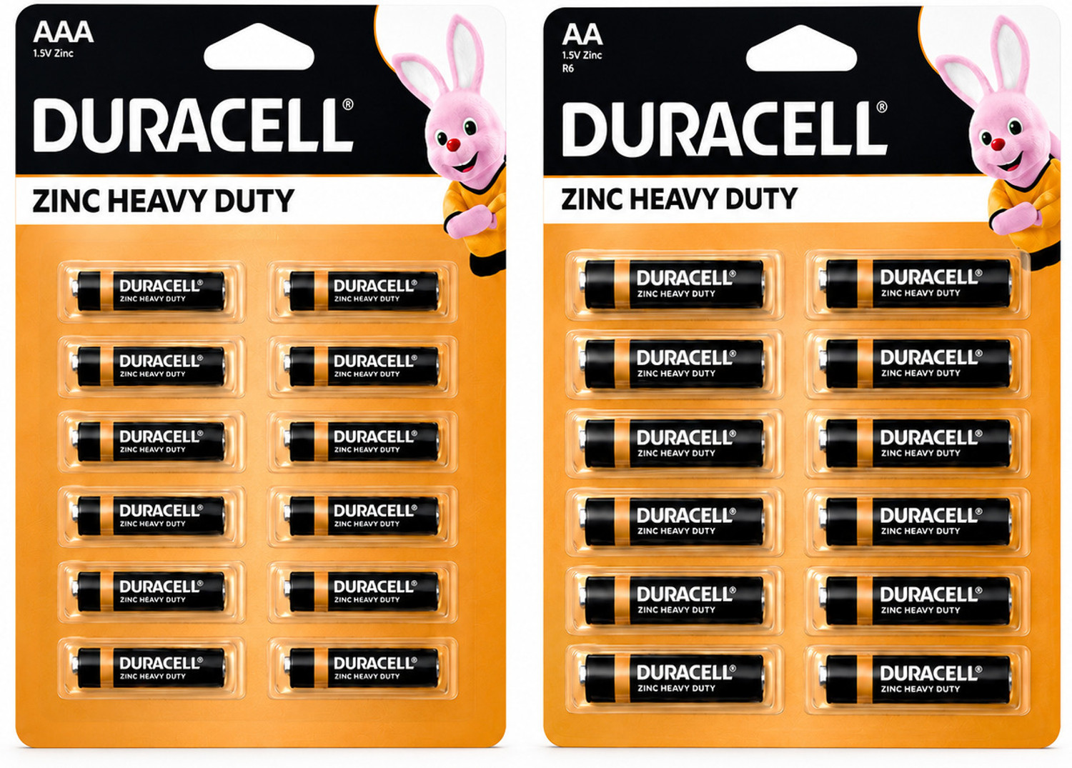 Image of DURACELL AA + AAA Zinc Heavy Duty Batteries Combo Pack for Daily Use Devices Battery