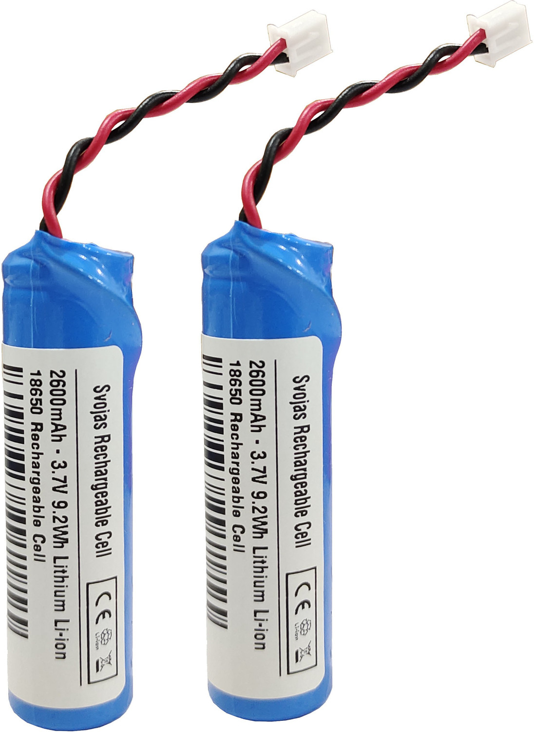 Image of Svojas 18650 Rechargeable 2600 mAh 3.7 Volt Li-ion 2 Pcs battery Battery