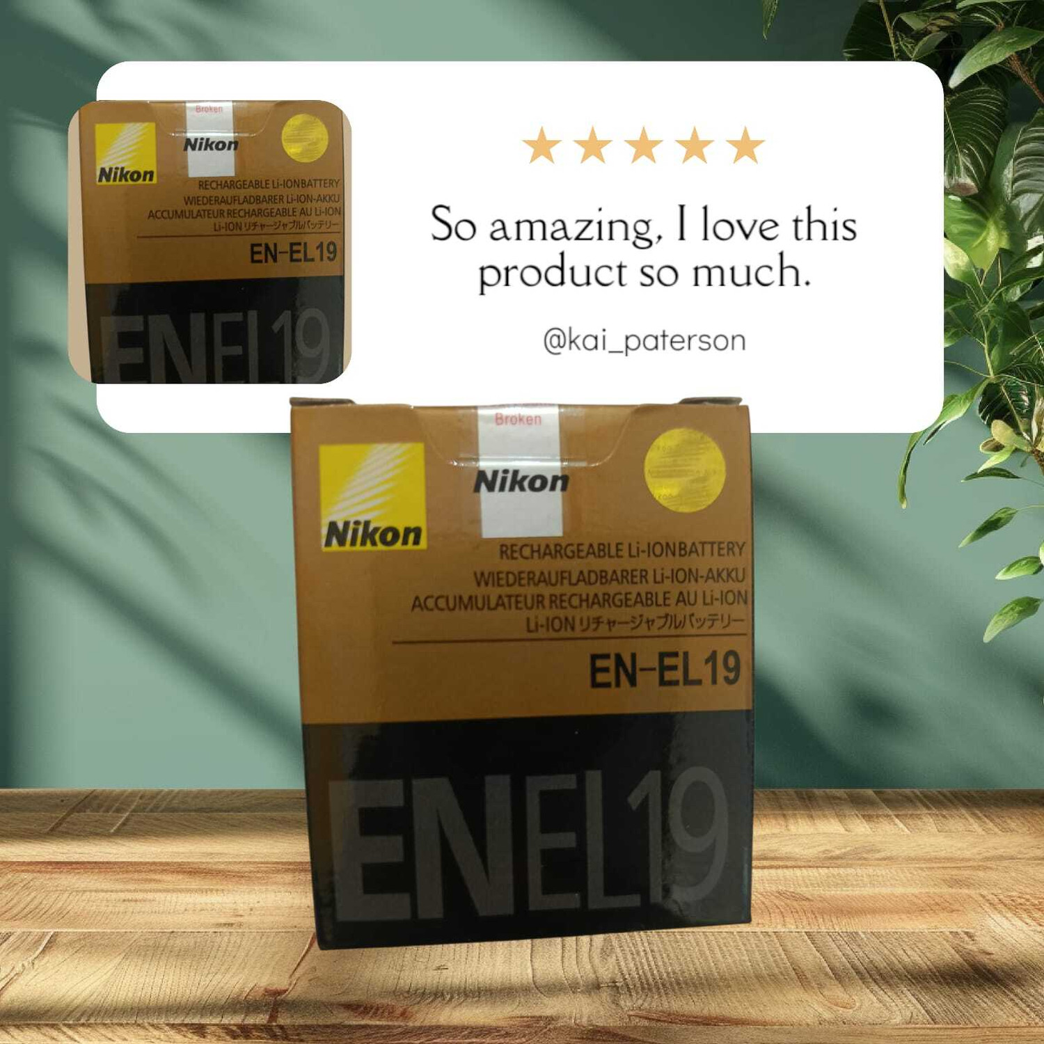 Image of NIKON EN-EL-19 Rechargeable Li-ion Camera Battery