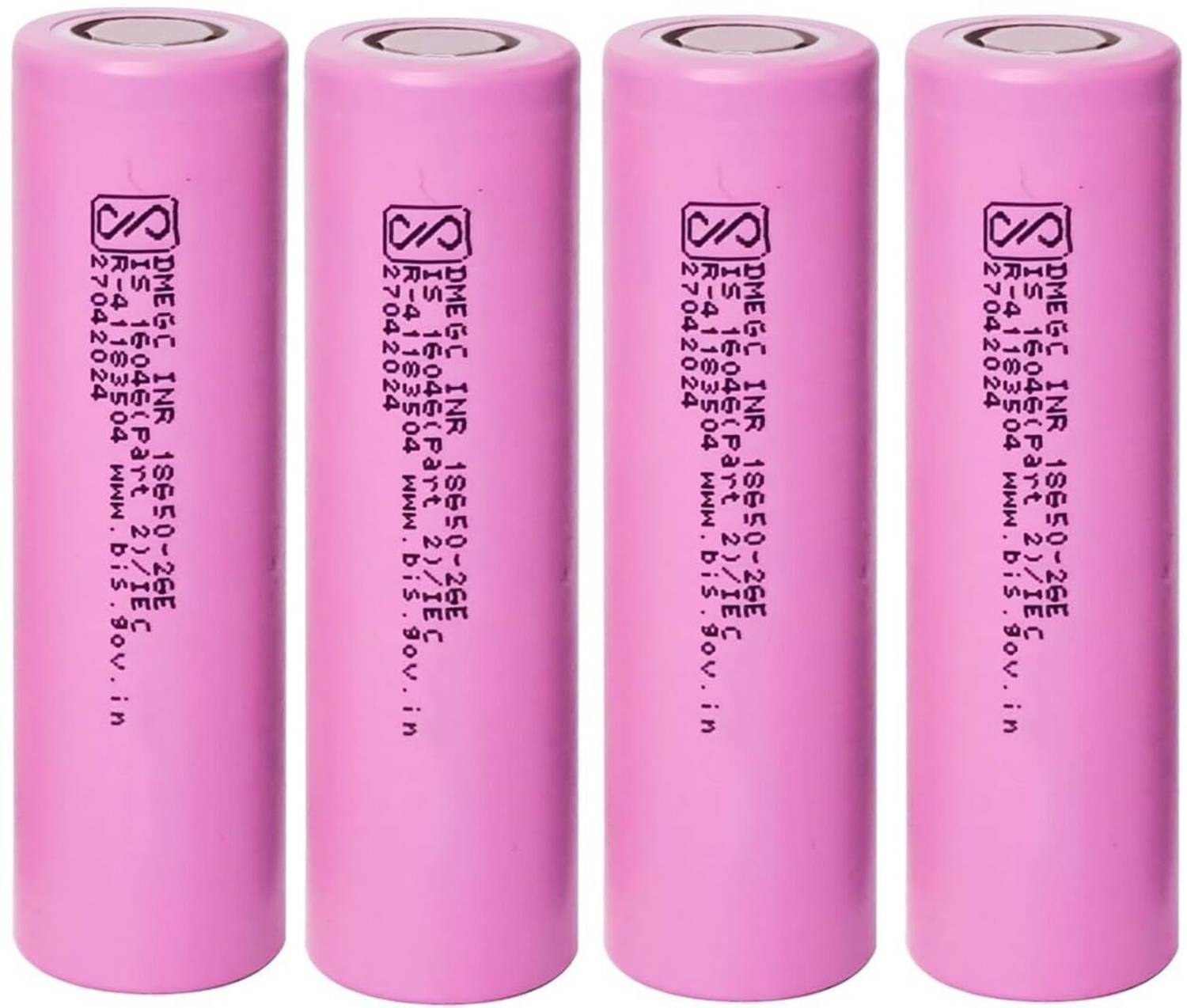amiciSmart 3.7V 18650 True 2600mAh Lithium Ion (NMC) Rechargeable Pack of 4 Battery