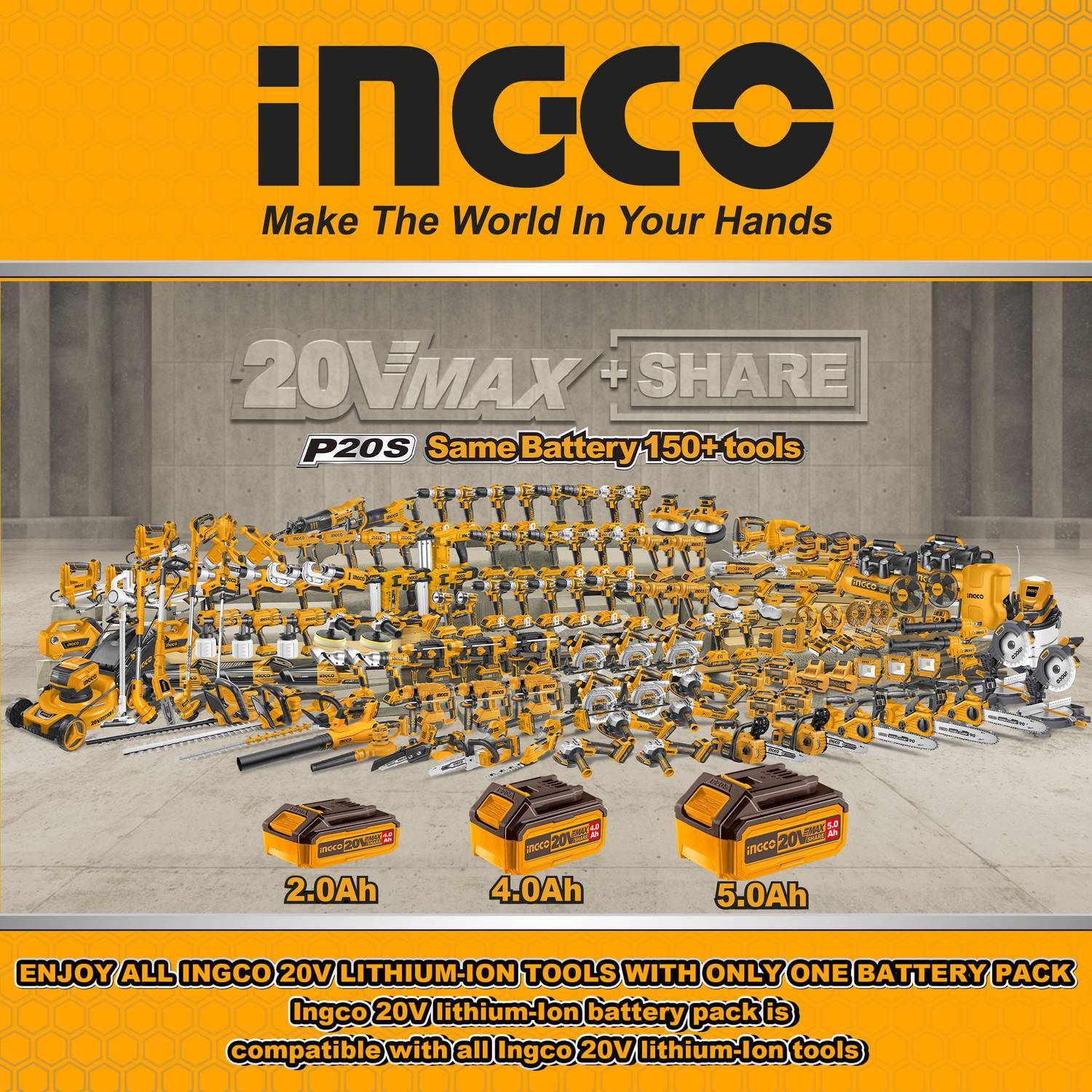 INGCO 20V 2.0Ah Lithium-Ion Battery - Image 5