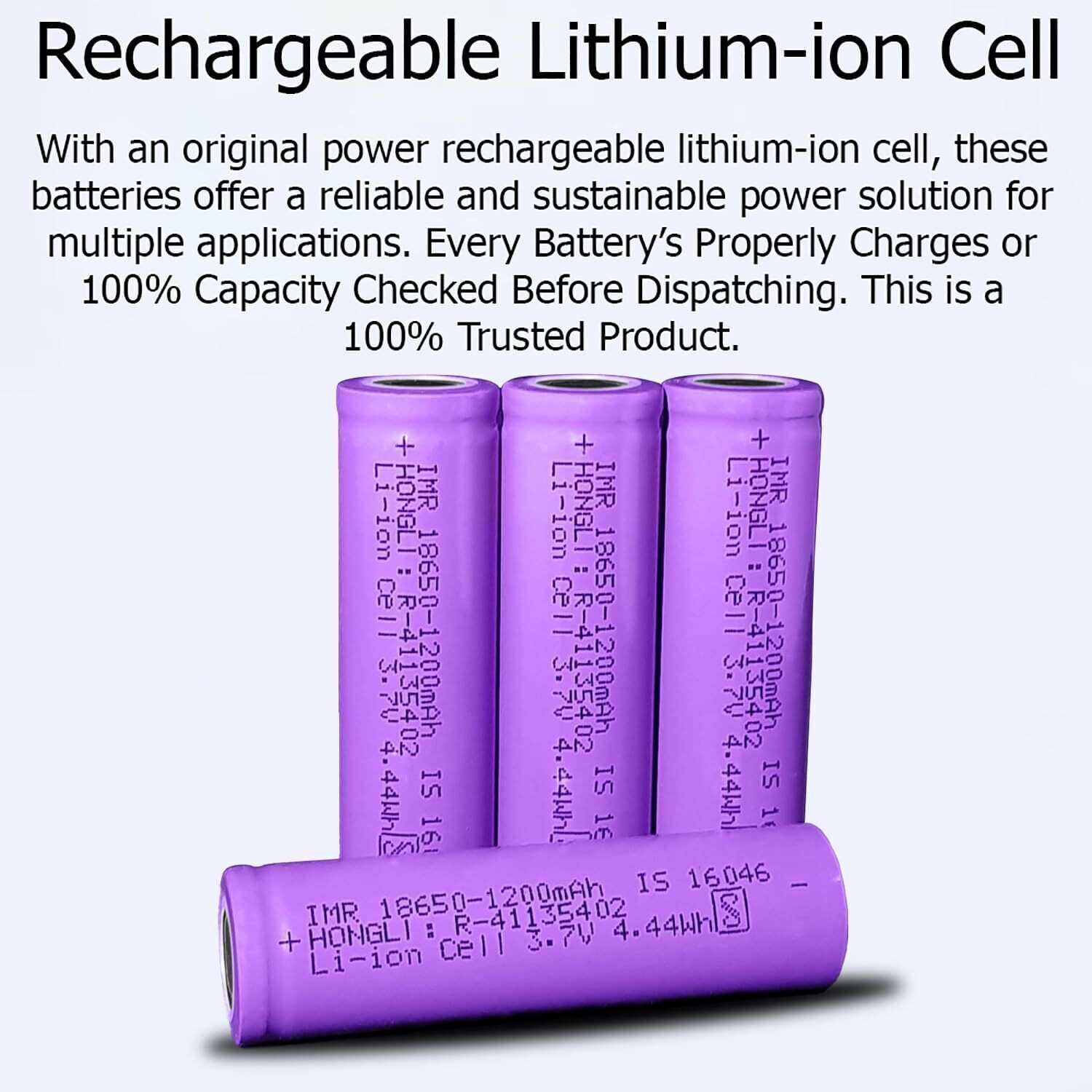 Image of Flysmart High Capacity Hongli Lithium Ion 1200mAH Rechargeable Original Power Batteries Battery