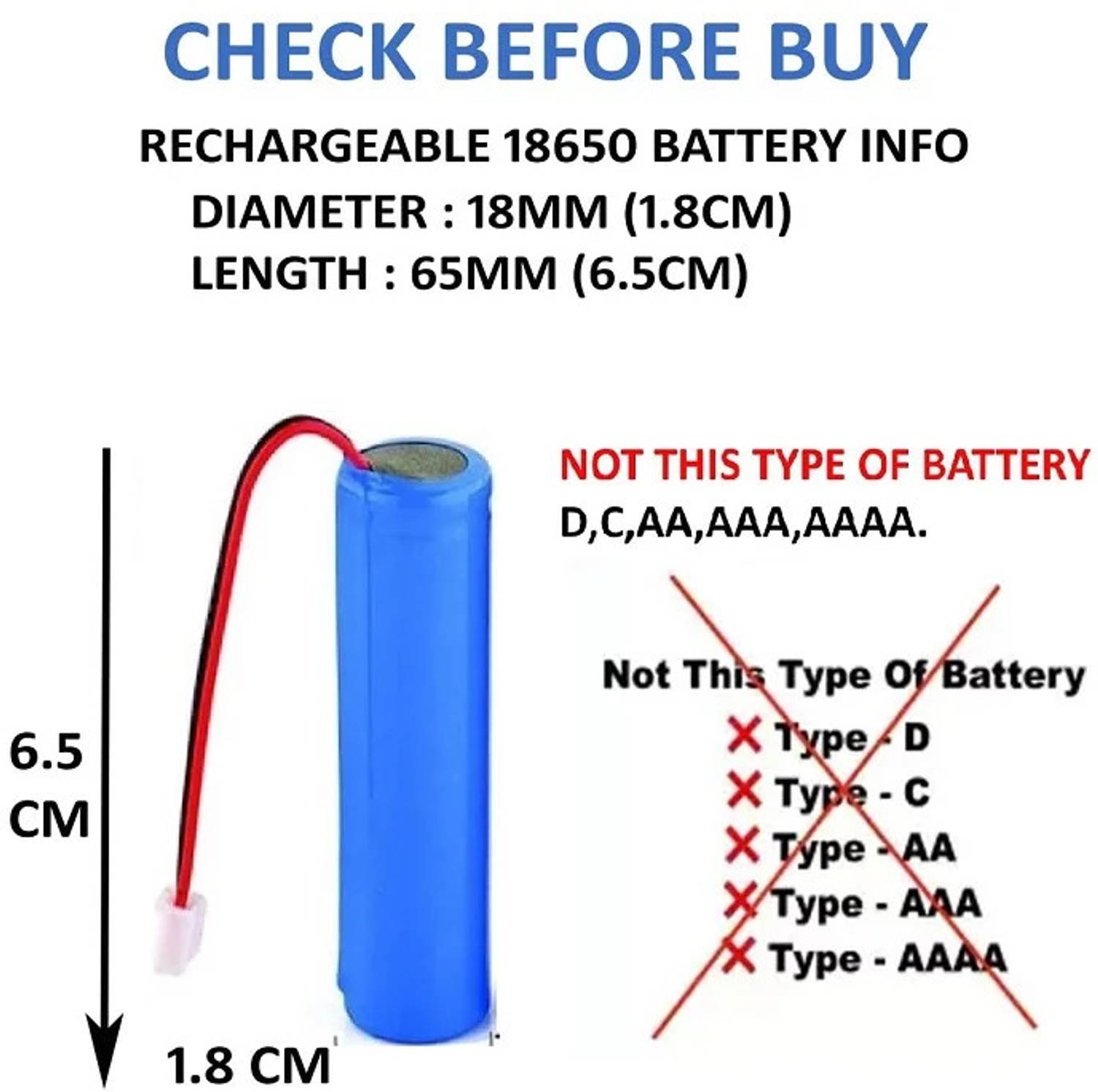 ARIESMO 18650 1800mAh 3.7V Li-ion Battery - Image 5