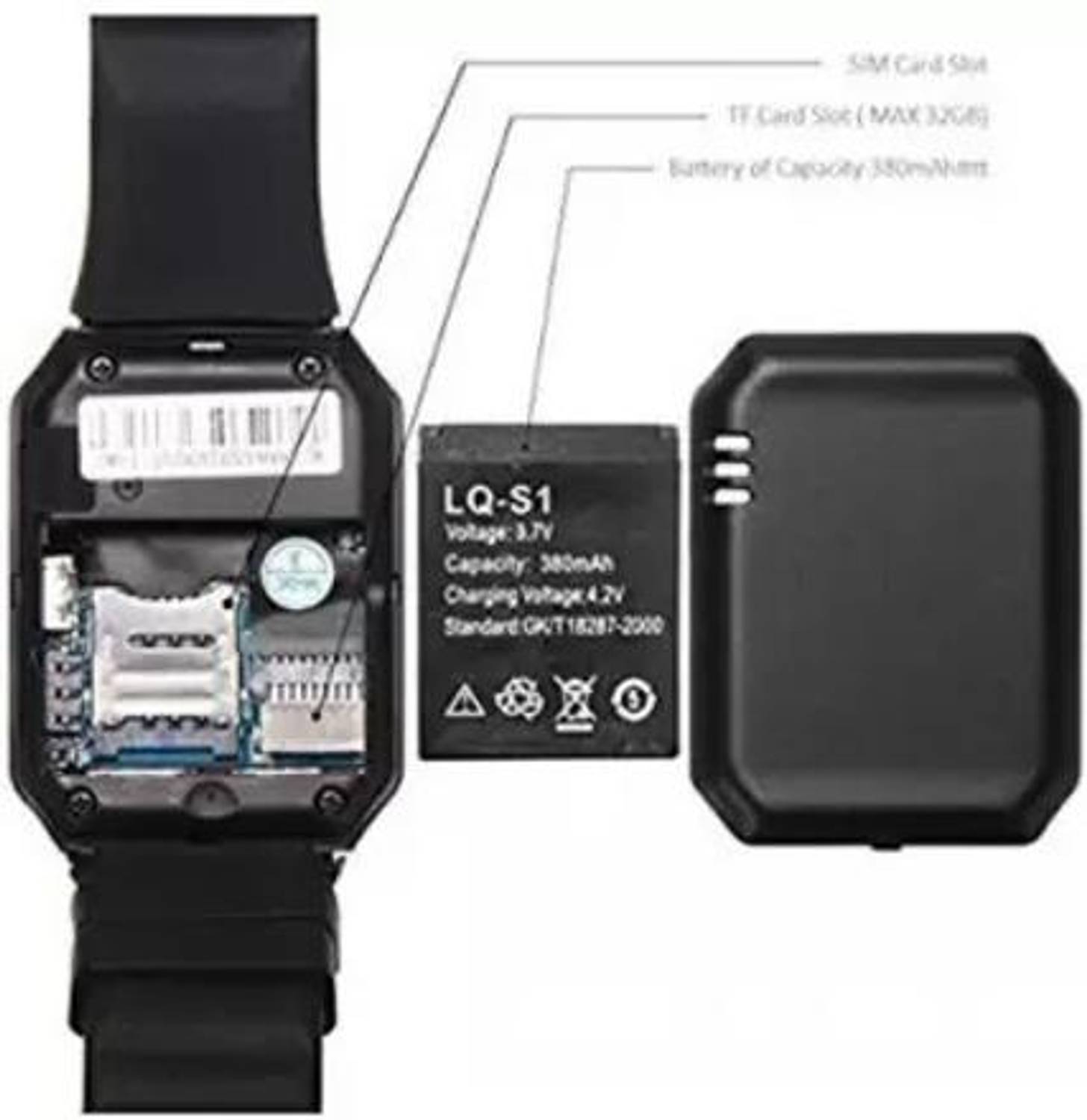 BSVR Mobile Battery For DZ09 , A1 , V8 , X6 , LQS1 Smartwatch DZ09 , A1 , V8 , X6 , LQS1 Smartwatch