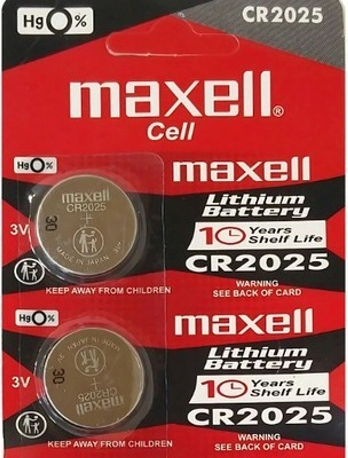 Image of Maxell CR2025 Lithium Coin Cell Battery