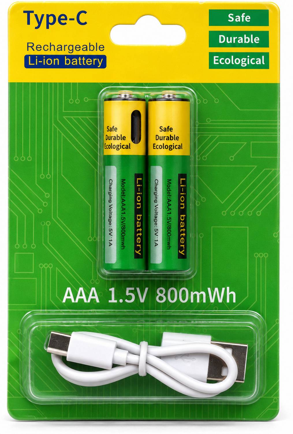 SOVEATA Type C AAA-02 Battery Pack of 2 - Image 1