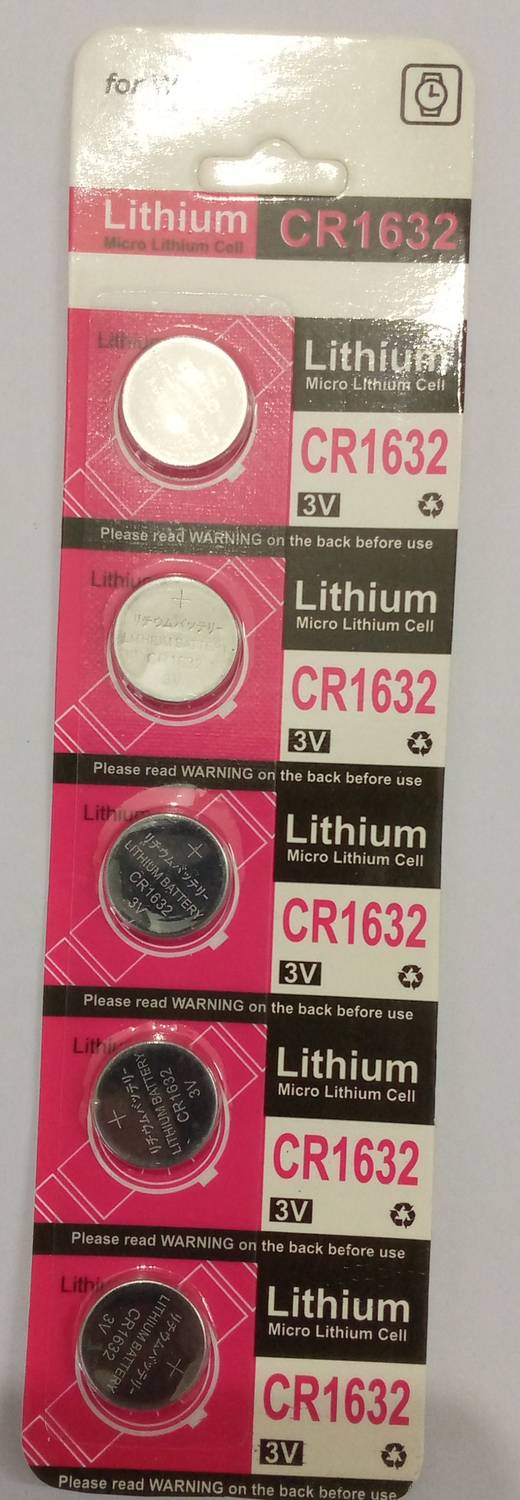 P.P.India Lithium CR1632 3V Battery (Pack of 5)