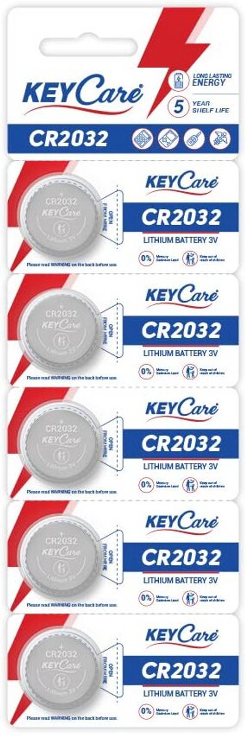 Keycare CR2032 Pack of 5 Lithium 3V Battery (Pack of 5)