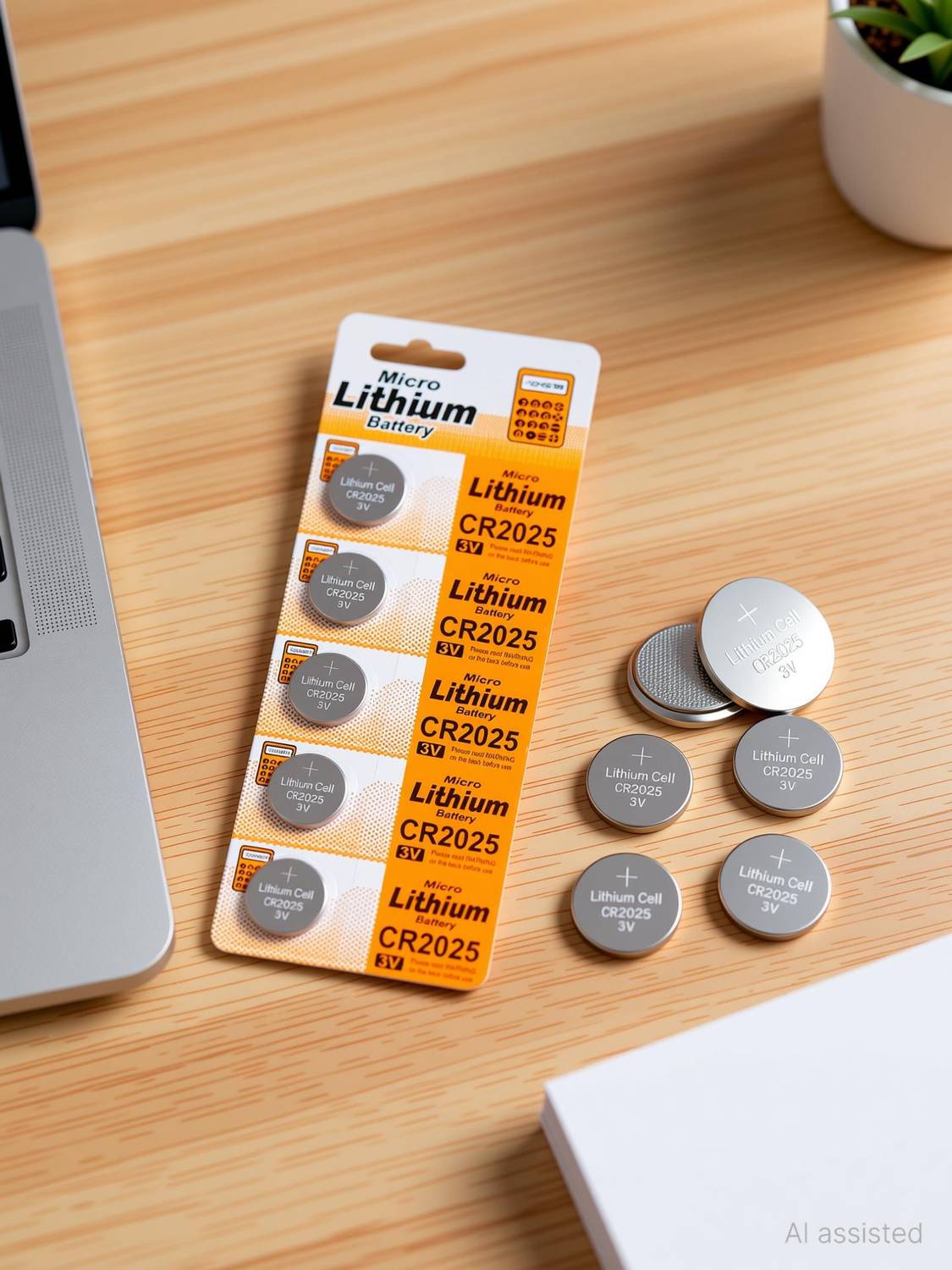 ANY KART Ultra Slim CR2025 Lithium cell Battery