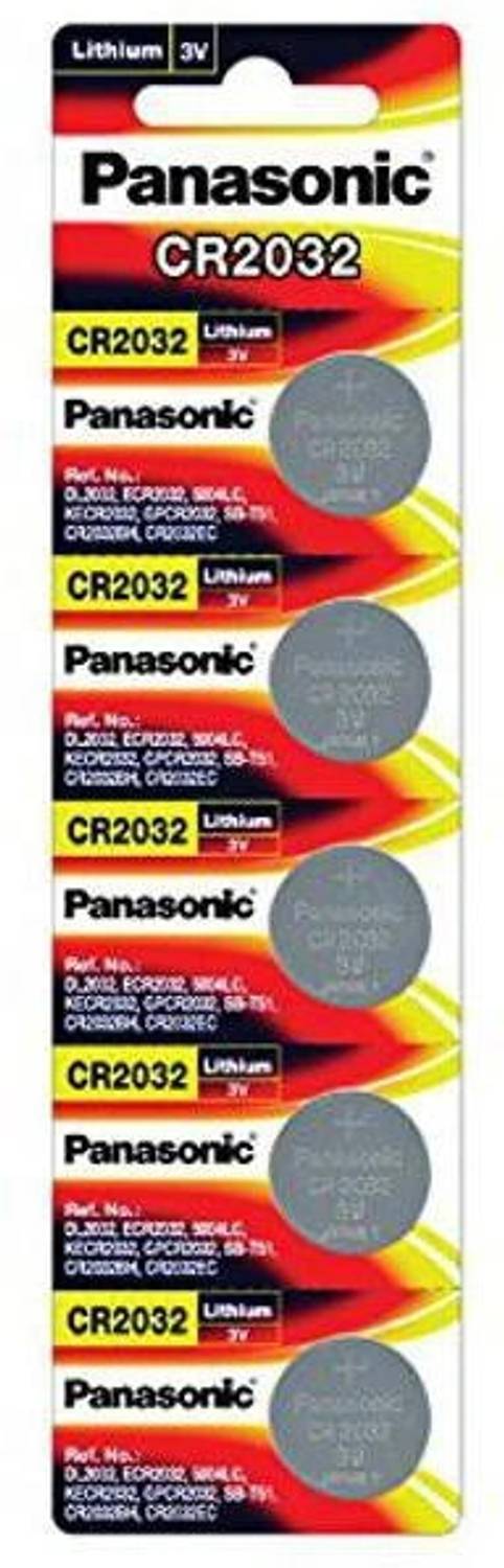 Panasonic CR-2032 Battery (Pack of 5)