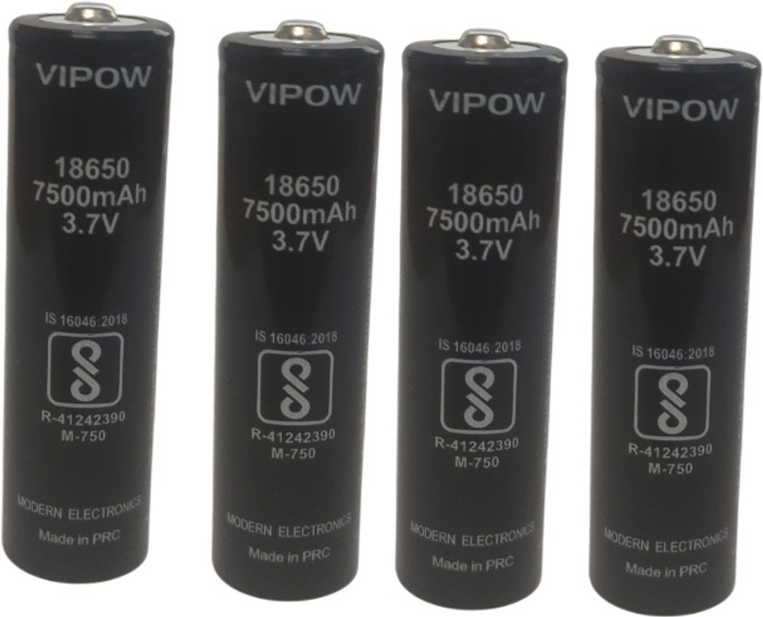 Image of MONTU 18650 Lithium Ion 3.7V UP TO 7500 MAH Set Of 4 Top Pin Type Bottom Flat Type Battery