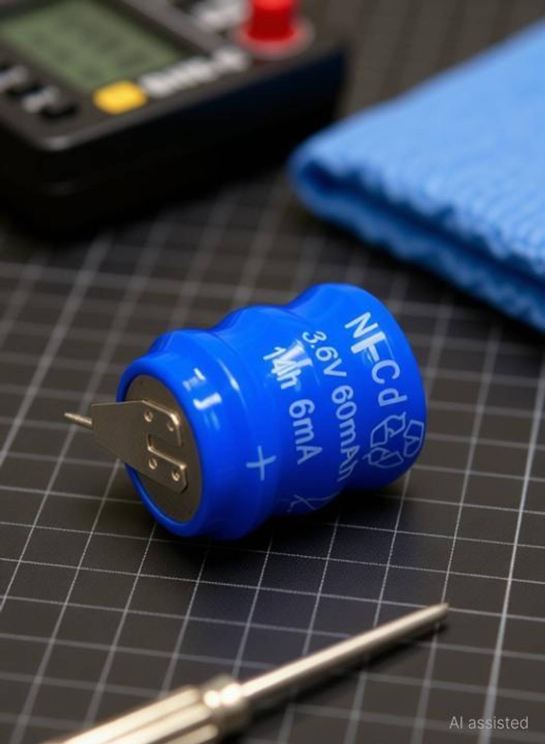 VGS MARKETINGS 3.6V 60mAh Sealed Ni-Cd Button Cell Pack for