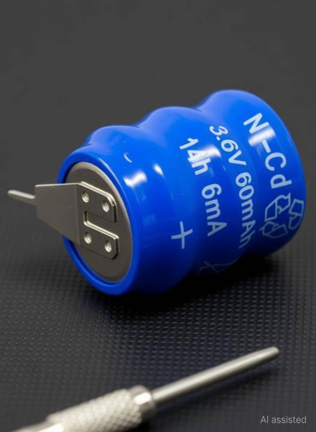 VGS MARKETINGS 3.6V 60mAh Sealed Ni-Cd Button Cell Pack for