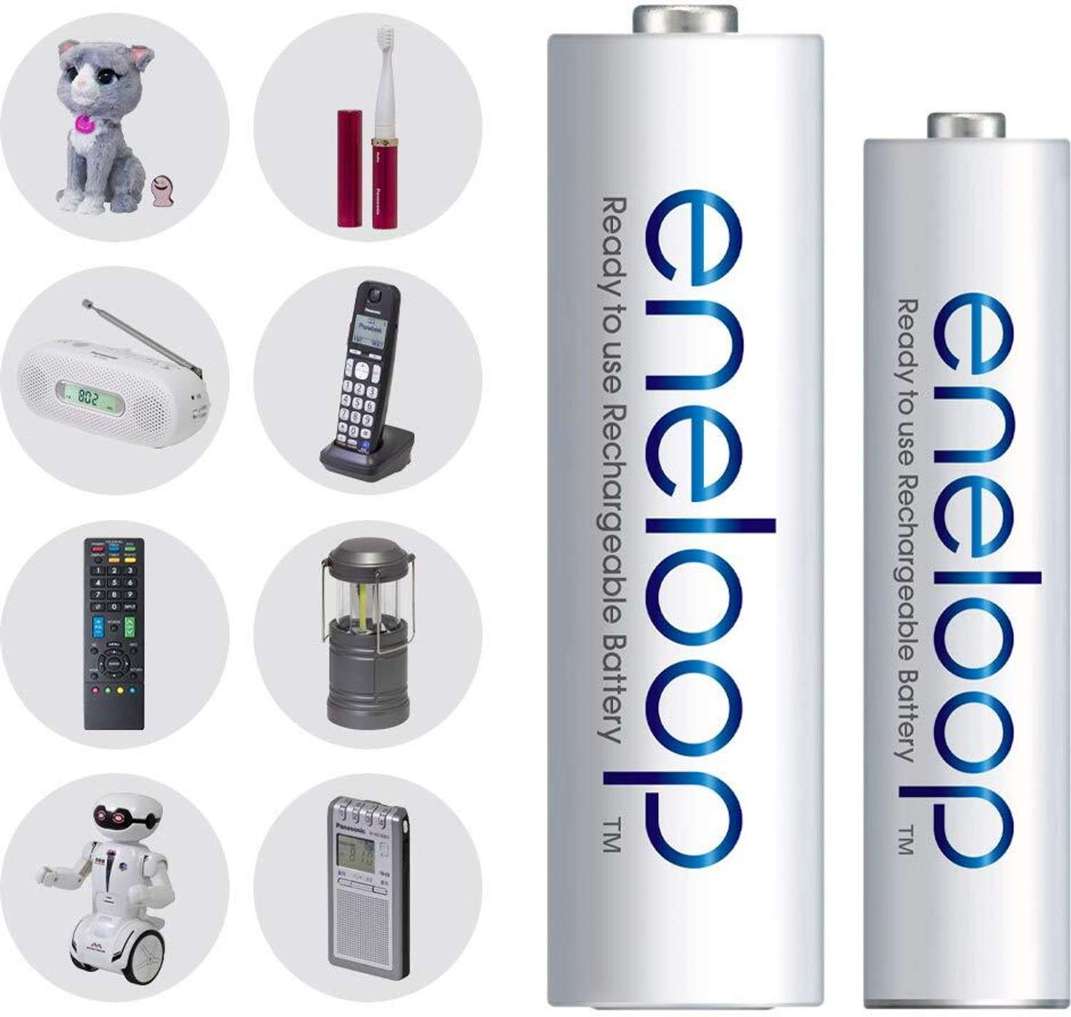 Image of Panasonic Eneloop AA Rechargeable , Pack of 2 Battery