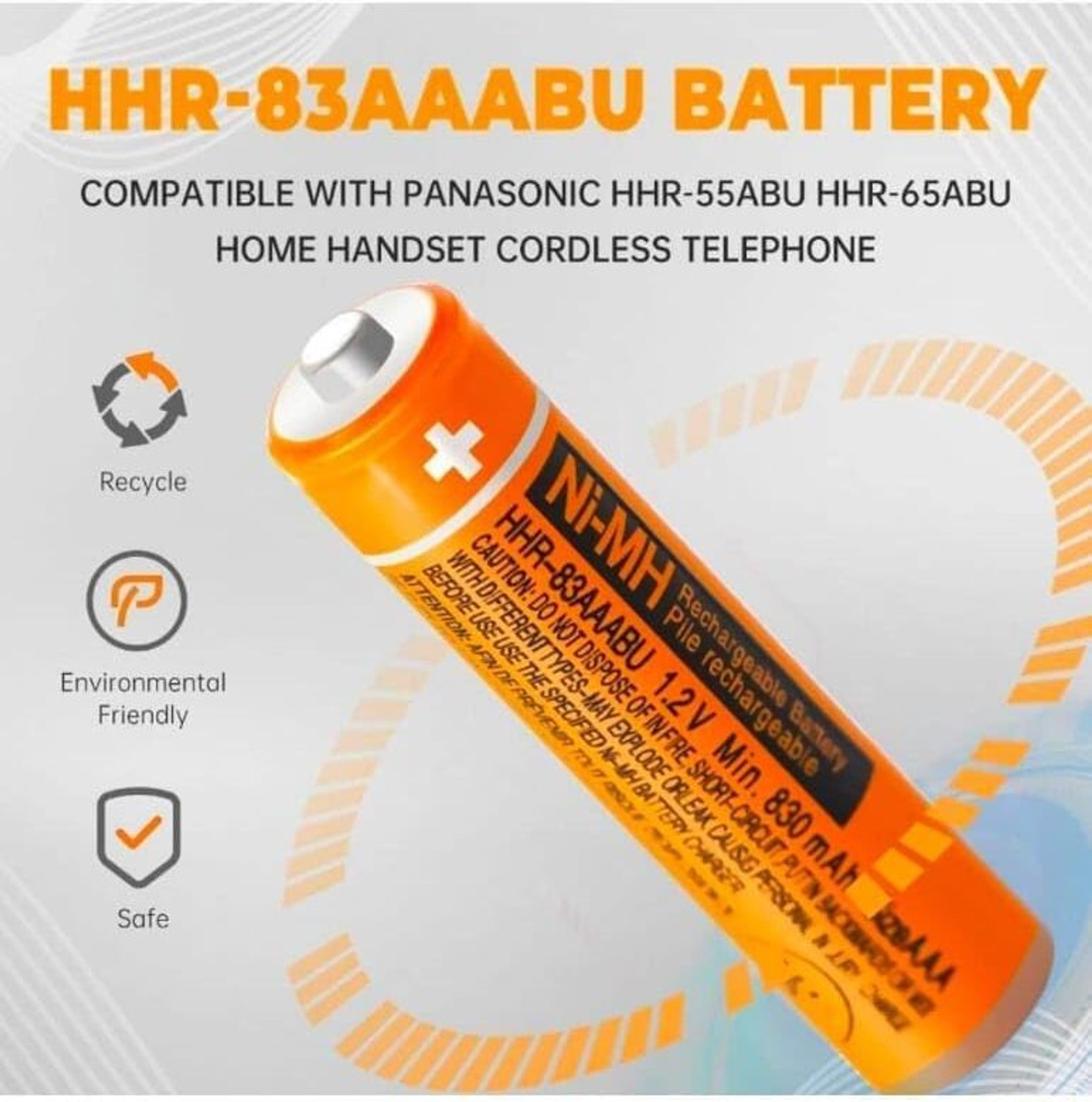 Image of Panasonic AAA Rechargeable Ni MH 830 mAh High Performance Long Backup Power Battery