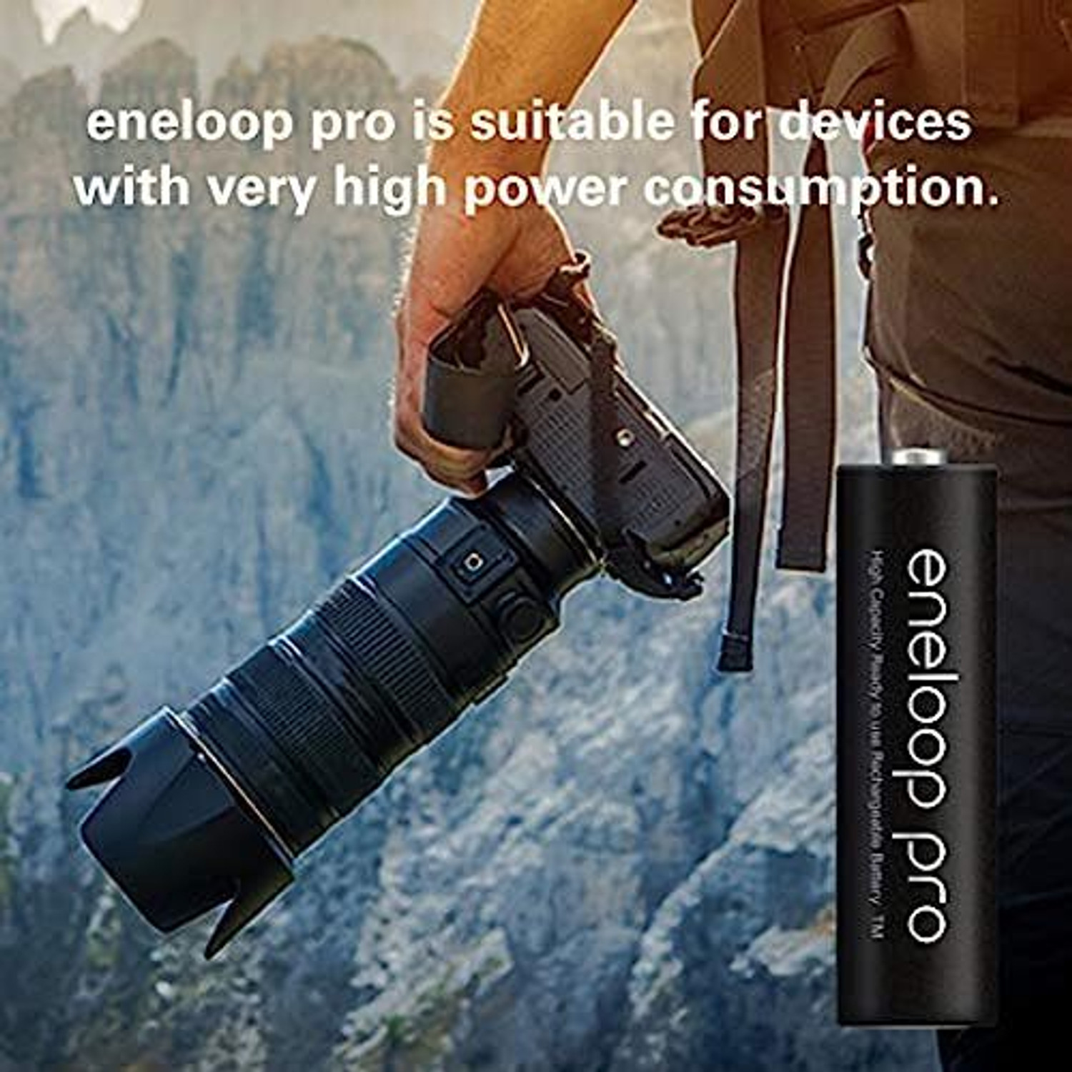 Image of Panasonic BK3MCCE /8BN ENELOOP AA Rechargeable 2000 mAh manufactured in Japan Battery