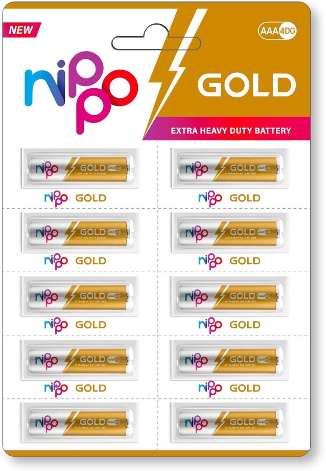 Nippo 4 DG Zinc Carbon AAA Battery (Pack of 10)