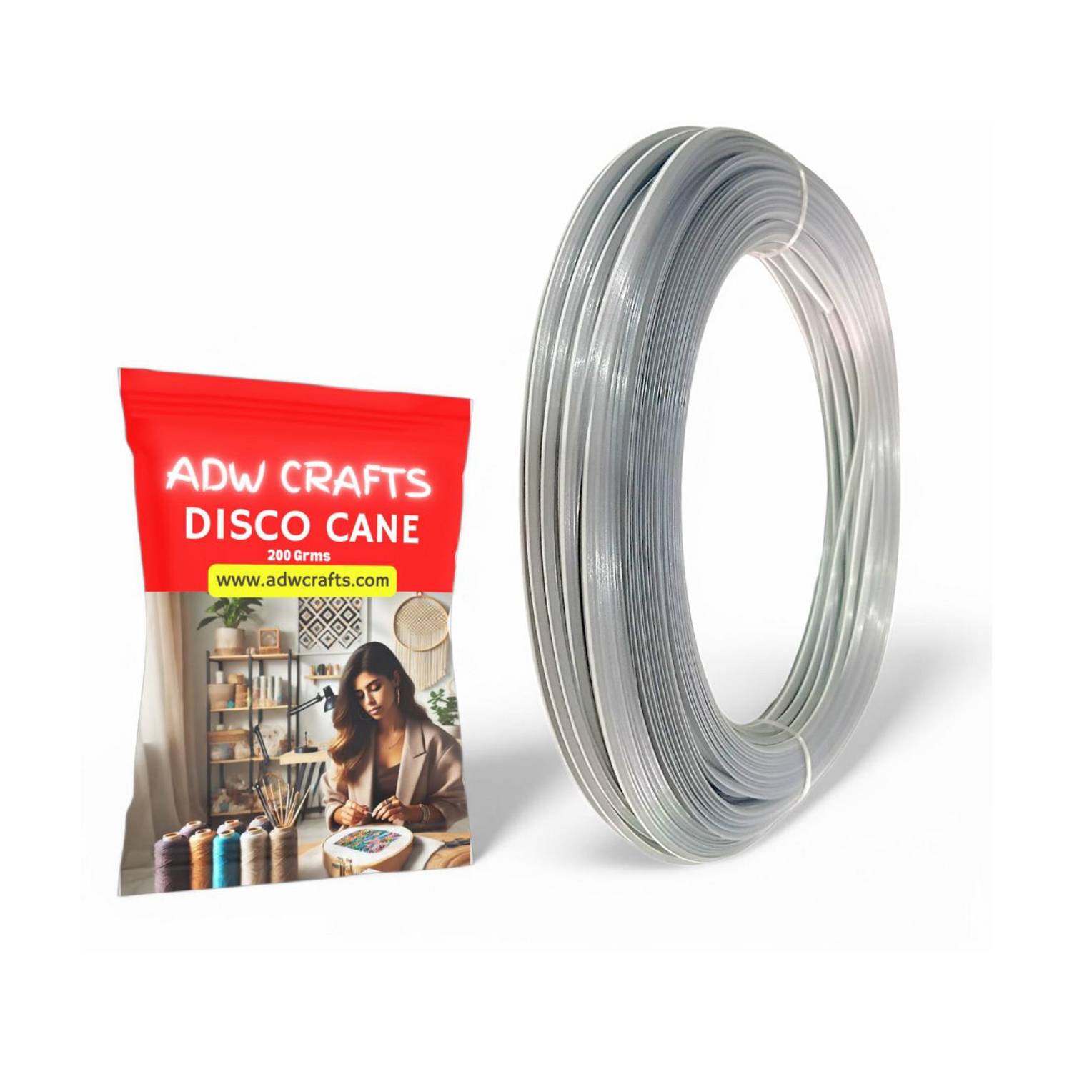 ADW CRAFT'S Disco Plastic Wire for Basket Making |Premium Plastic Wire for Koodai,Tokri,Bag Multicolor Beading Wire