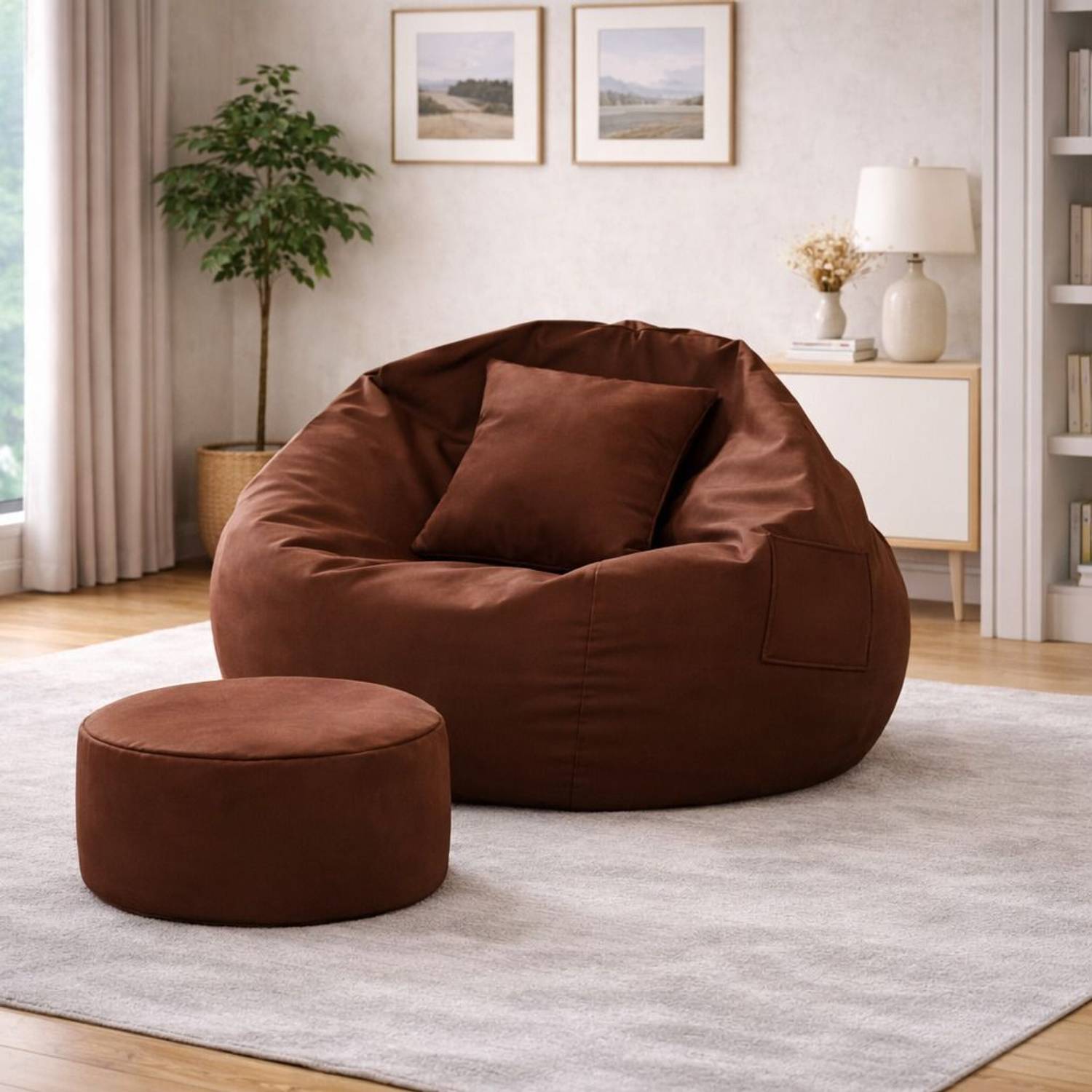 BEANCOVERS 4XL Tear Drop Bean Bag Cover (Without Beans)