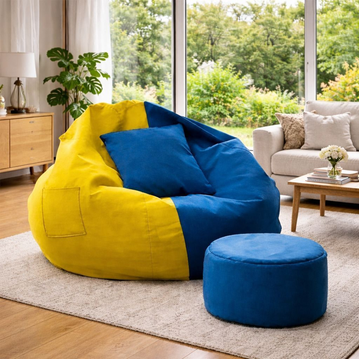 Image of KC FURNISH 4XL Tear Drop Bean Bag Cover (Without Beans)