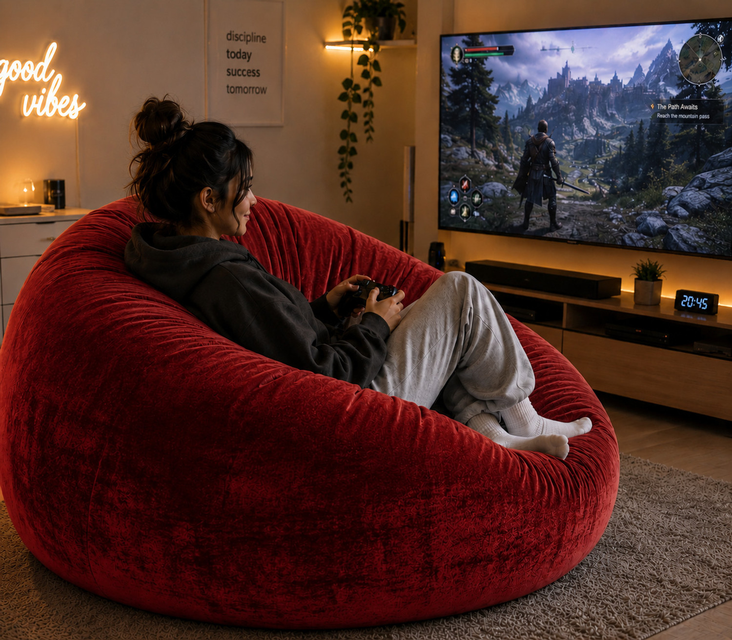 Image of CIVVAM 4XL Chair Bean Bag Cover (Without Beans)