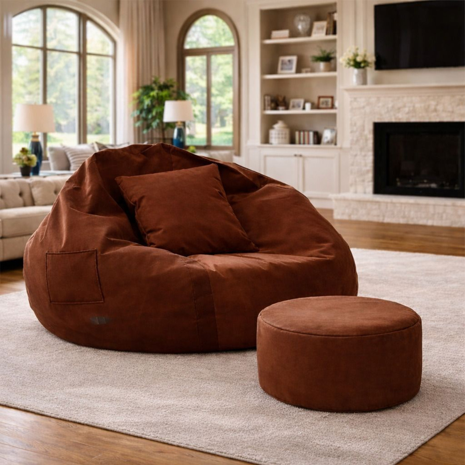 Image of KC FURNISH 4XL Tear Drop Bean Bag Cover (Without Beans)