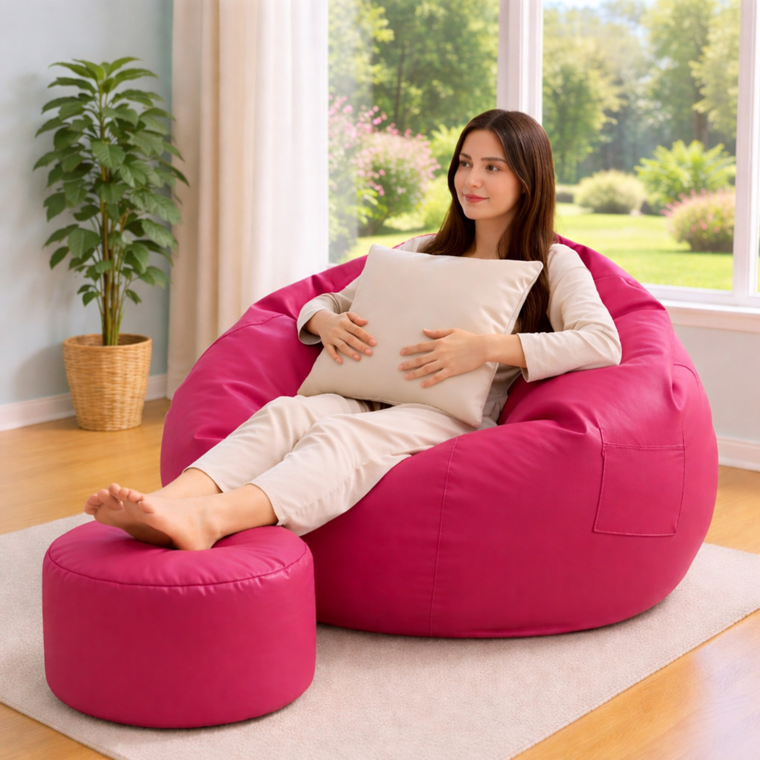 Image of KC FURNISH 4XL Tear Drop Bean Bag Cover (Without Beans)