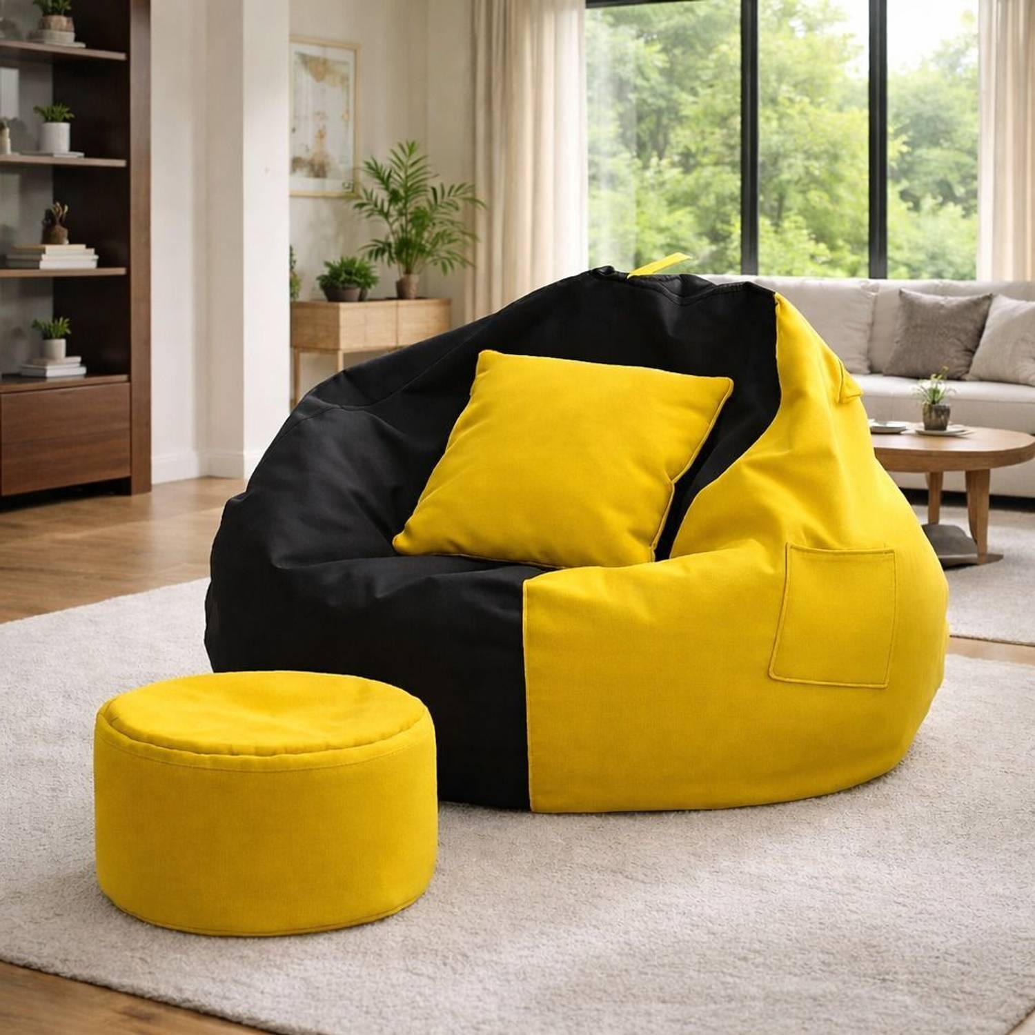 BEANCOVERS 4XL Tear Drop Bean Bag Cover (Without Beans)