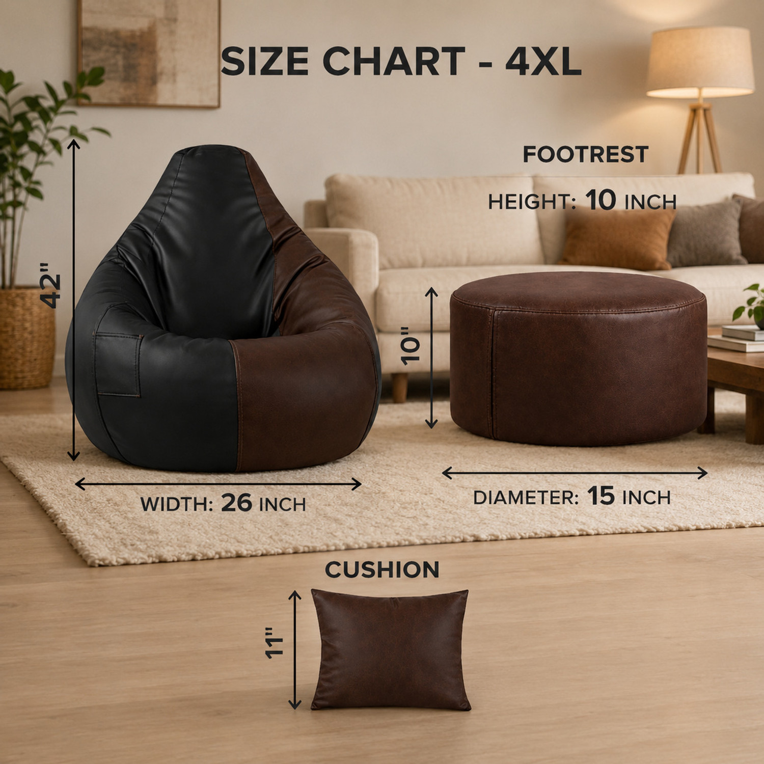 Image of Karuto 4XL Tear Drop Bean Bag Cover (Without Beans)