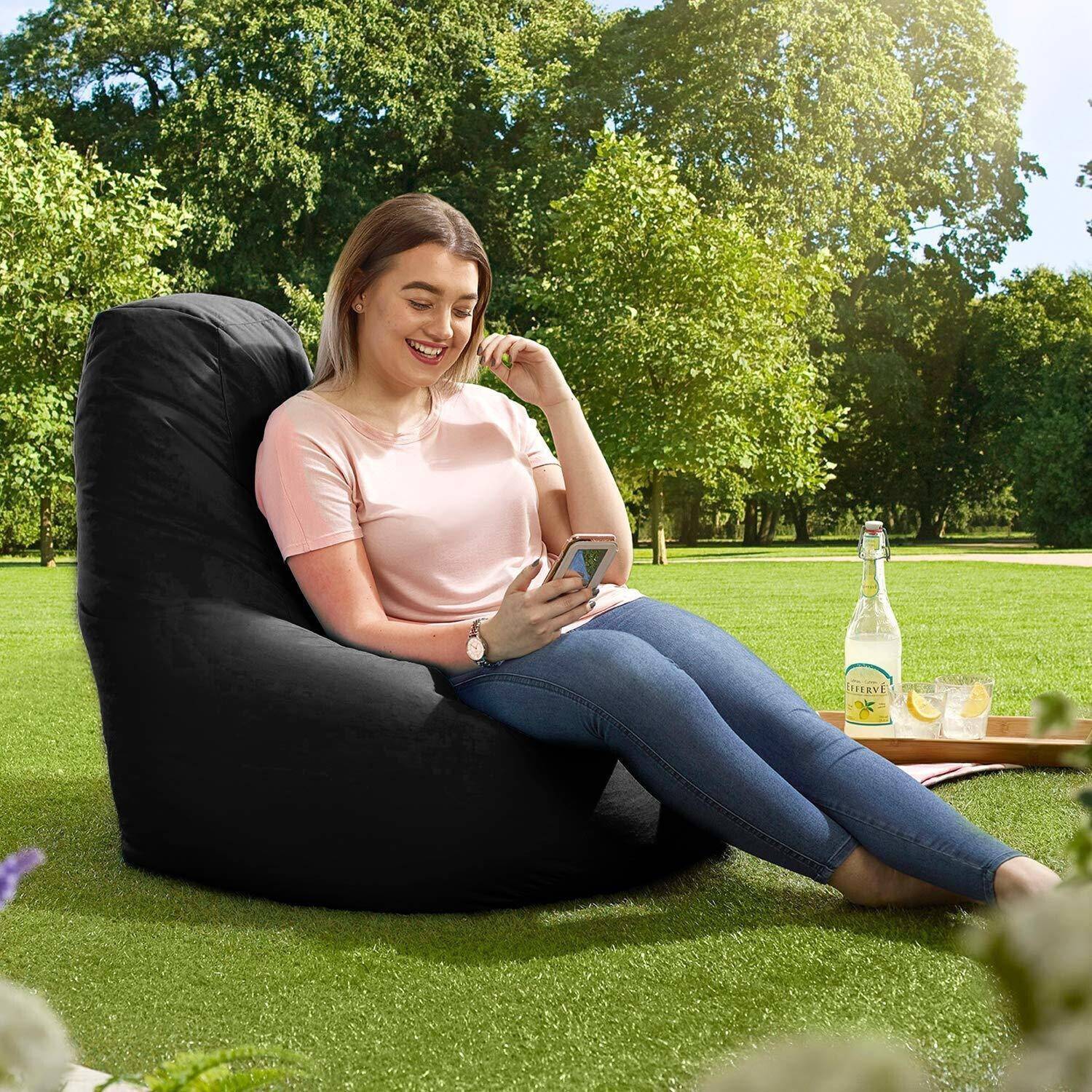 InkCraft XXXL Chair Bean Bag Cover Black - Image 5