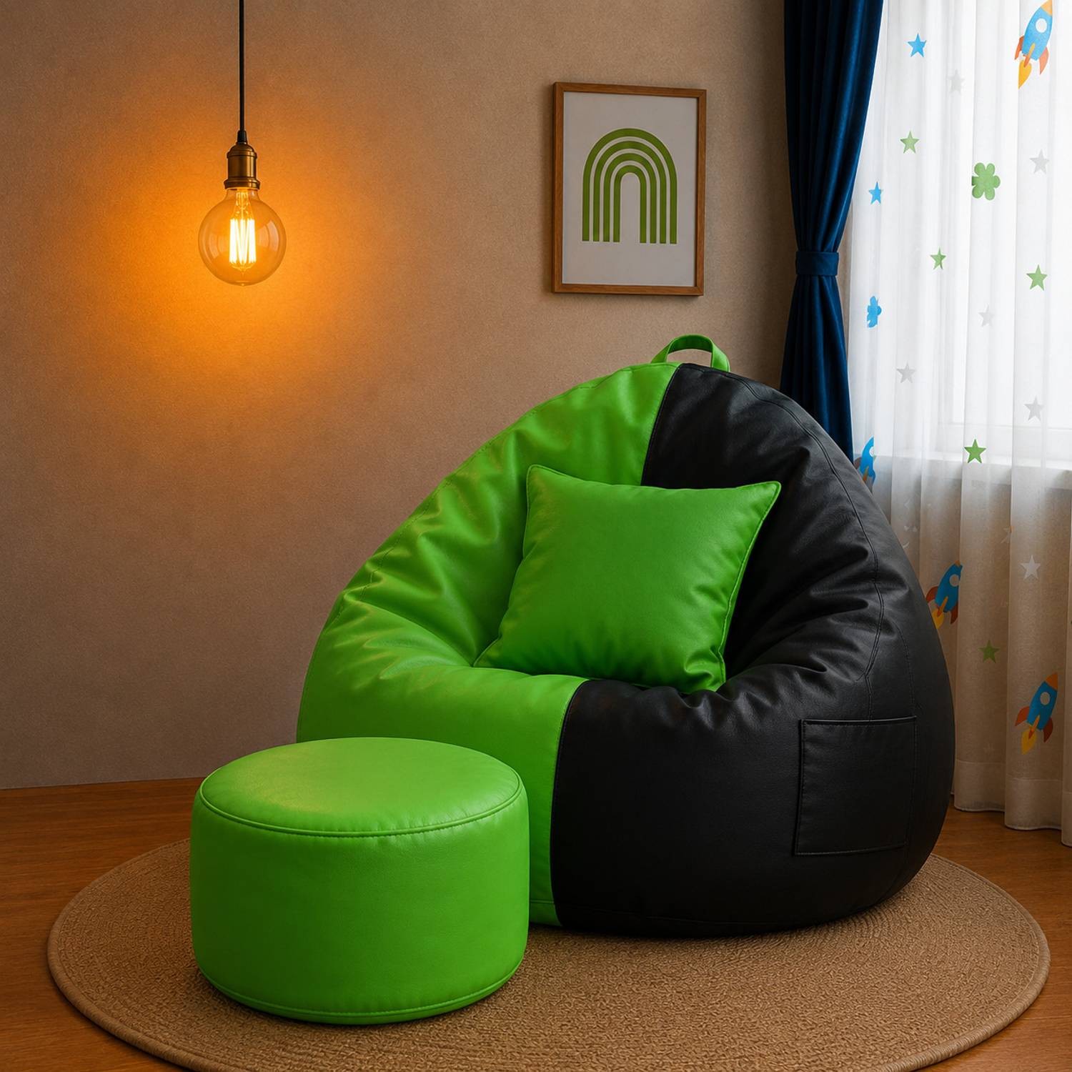 Aarsu Traders 4XL Tear Drop Bean Bag Cover  (Without Beans)