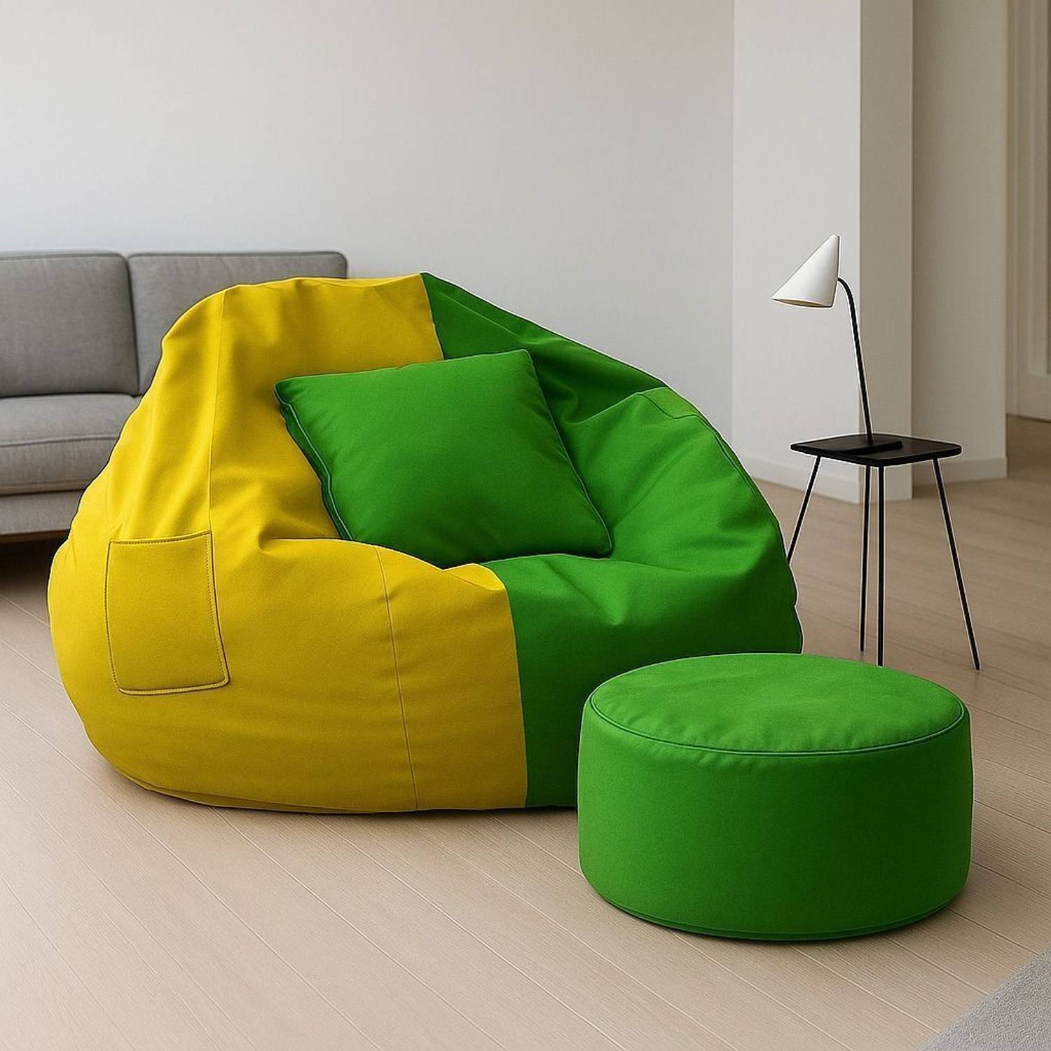 BEANCOVERS 4XL Tear Drop Bean Bag Cover  (Without Beans)