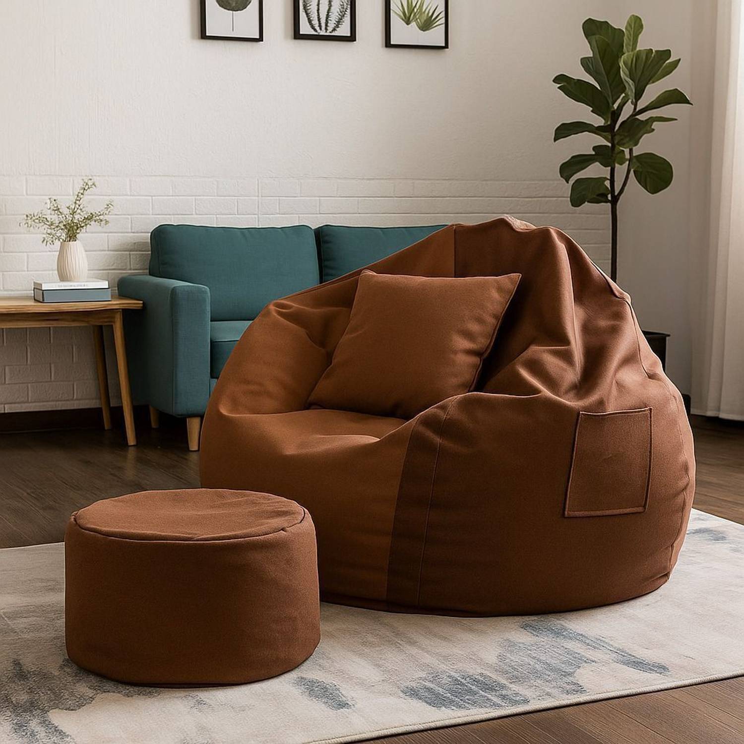 BEANCOVERS 4XL Tear Drop Bean Bag Cover  (Without Beans)