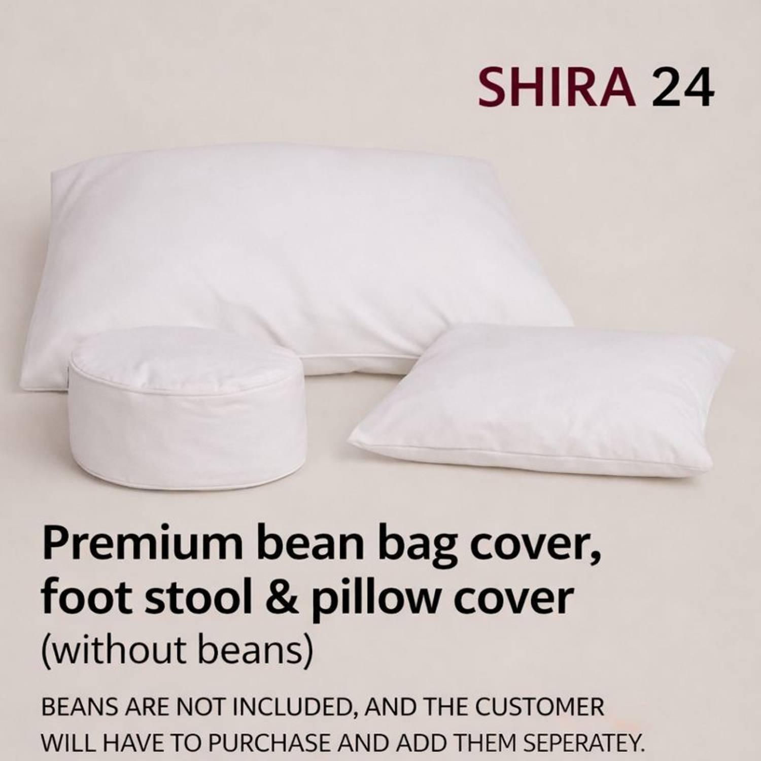SHIRA 24 4XL Tear Drop Bean Bag Cover Black - Image 5