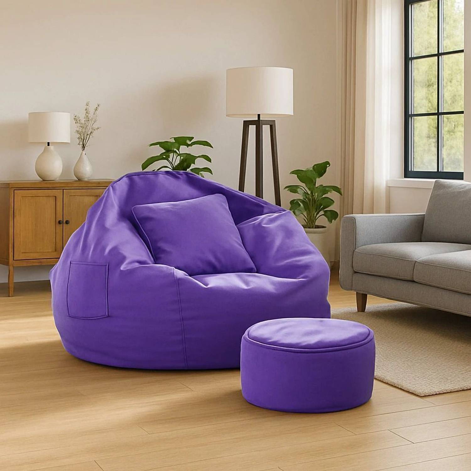 BEANCOVERS 4XL Tear Drop Bean Bag Cover (Without Beans)
