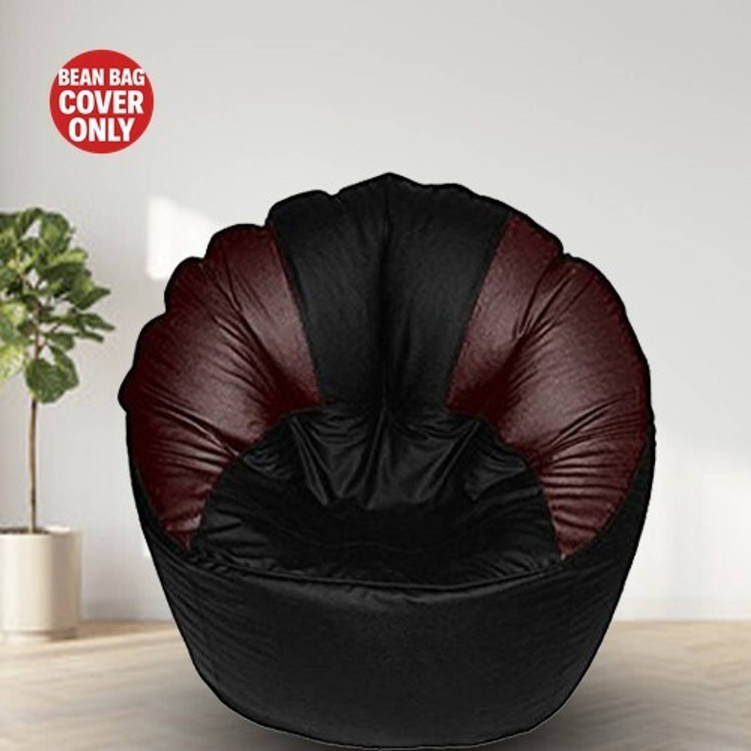 Coaster Shine Jumbo Chair Bean Bag Cover Black - Image 1